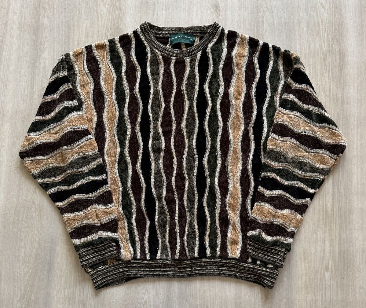 Vintage Vintage Tundra 3D Knit Textured Knit Coogi Style XL *flaws Size US XL / EU 56 / 4 - 1 Thumbnail