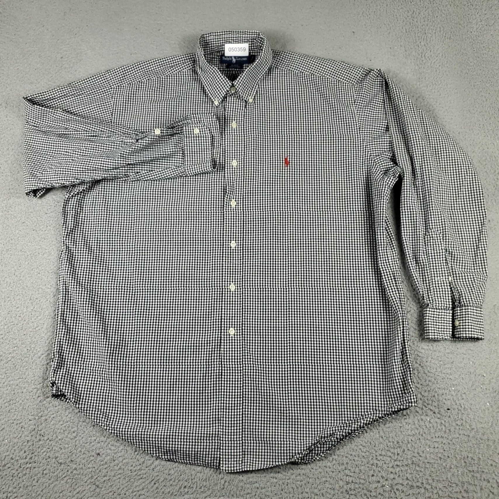Ralph Lauren Ralph Lauren Button-Up Shirt Mens XL Black/Gray Check Long Sleeve Classic Size US XL / EU 56 / 4 - 3 Thumbnail