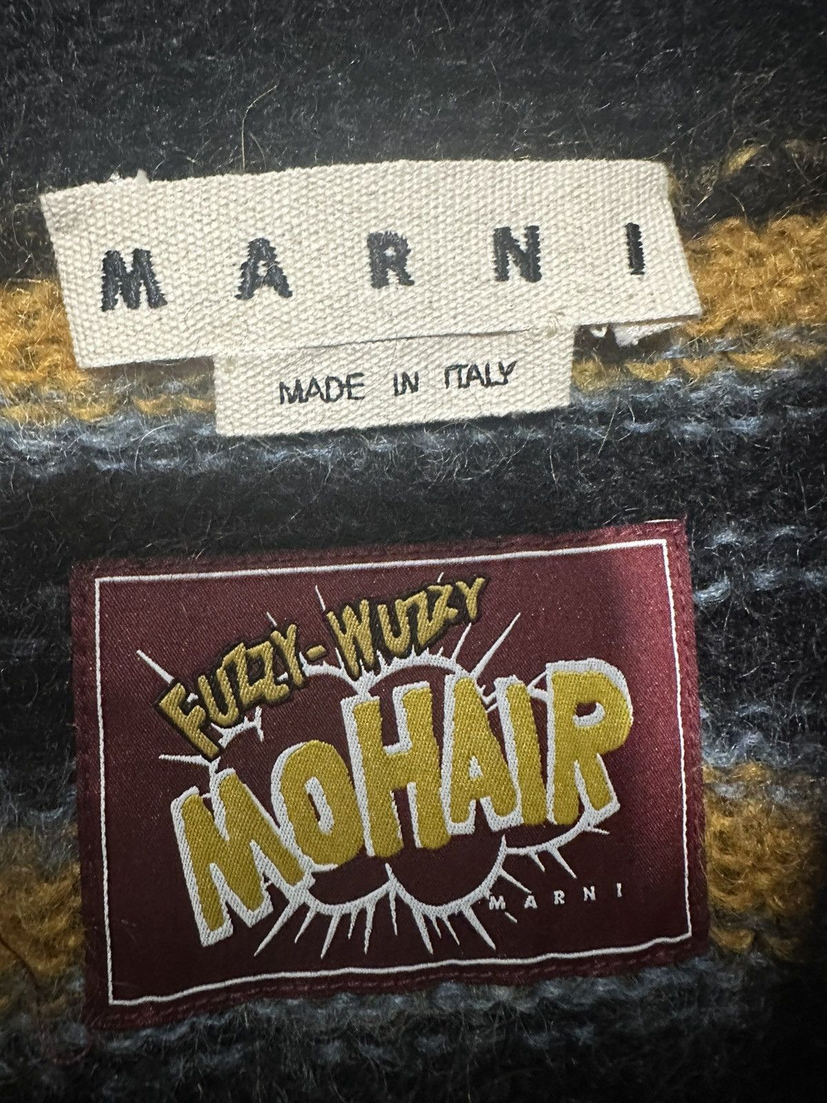 Marni MARNI STRIPED MOHAIR CARDIGAN Size US M / EU 48-50 / 2 - 3 Thumbnail