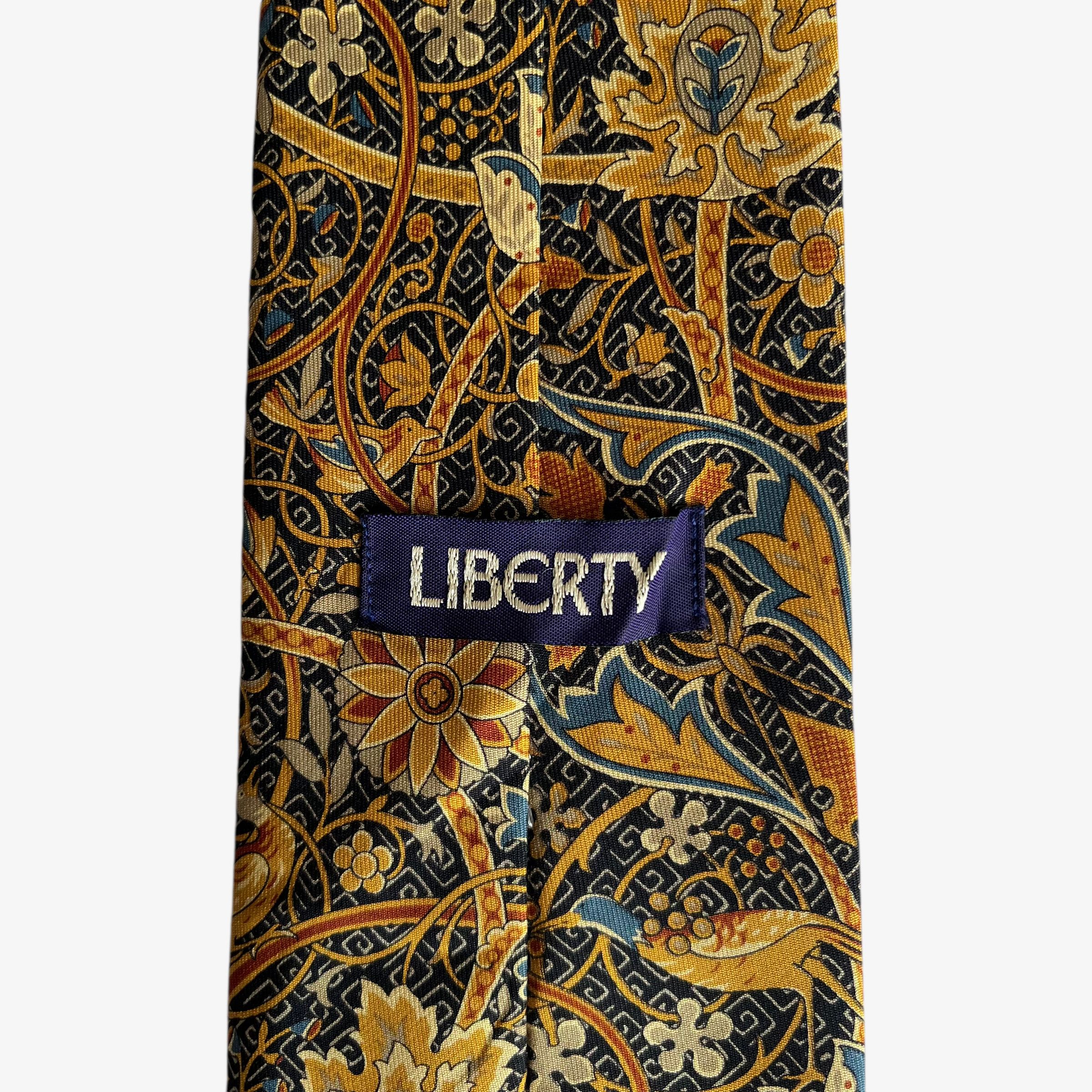 Liberty Vintage Y2K Liberty Abstract Floral And Bird Print Silk Tie Size ONE SIZE - 2 Thumbnail