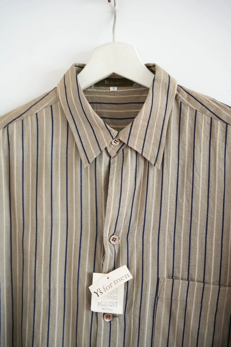 Yohji Yamamoto Yohji Yamamoto 01 SS silk striped shirt 2504-Nextarrow Size US L / EU 52-54 / 3 - 3 Thumbnail