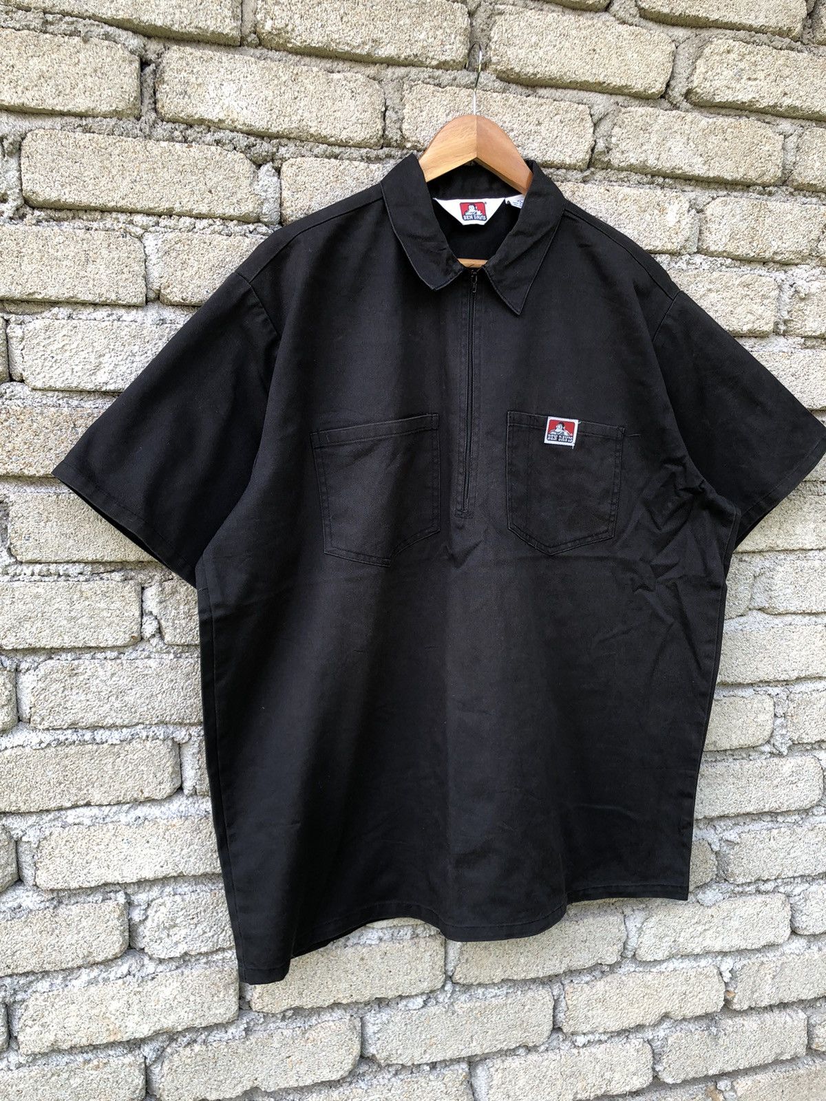 Ben Davis Vintage Baggy Ben Davis Double Pocket Half Zipper Work Shirt Size US XXL / EU 58 / 5 - 3 Thumbnail