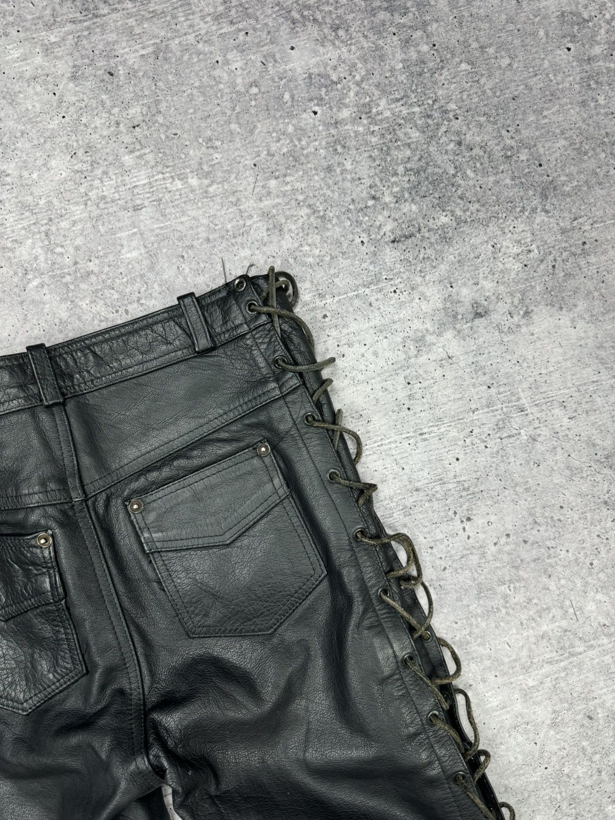 Genuine Leather × Vintage Vintage 90’s Y2K Style Casual Cowboy Genuine Leather Pants Size US 30 / EU 46 - 22 Thumbnail