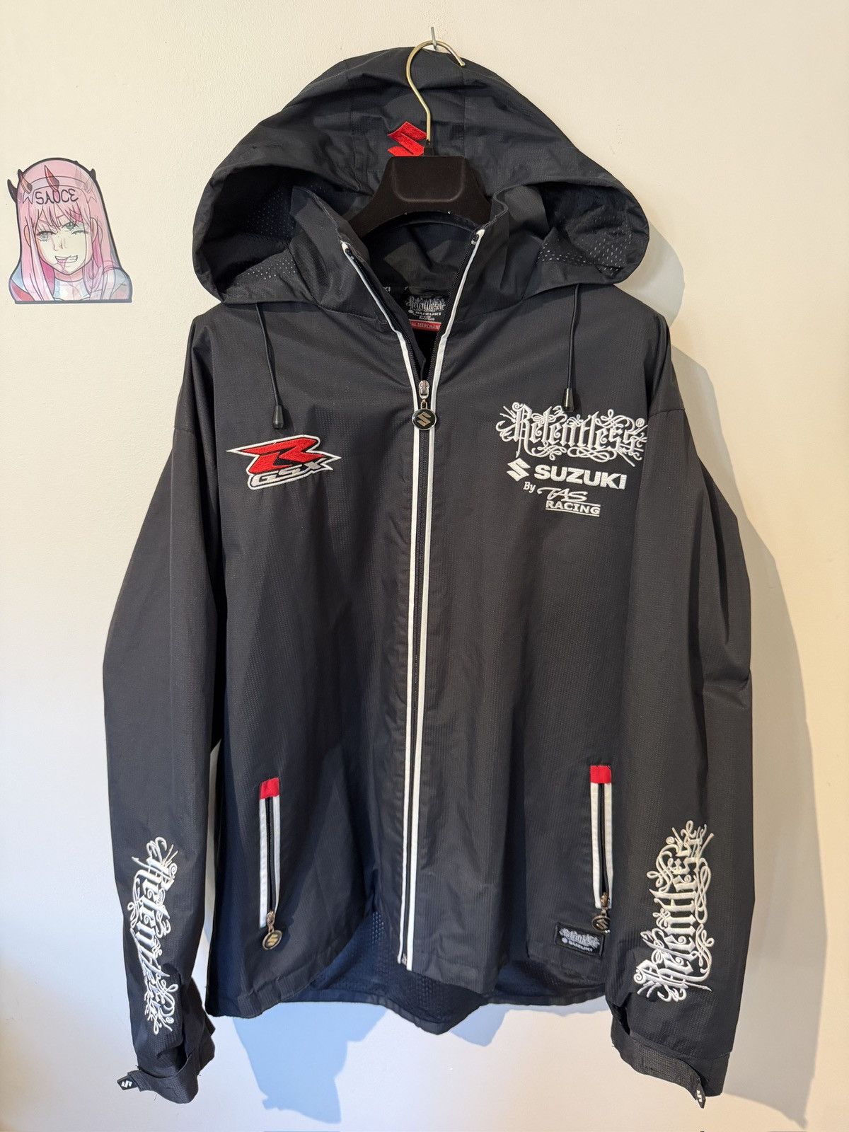 Vintage Vintage Racing Hooded Windbreaker Size US XL / EU 56 / 4 - 2 Thumbnail