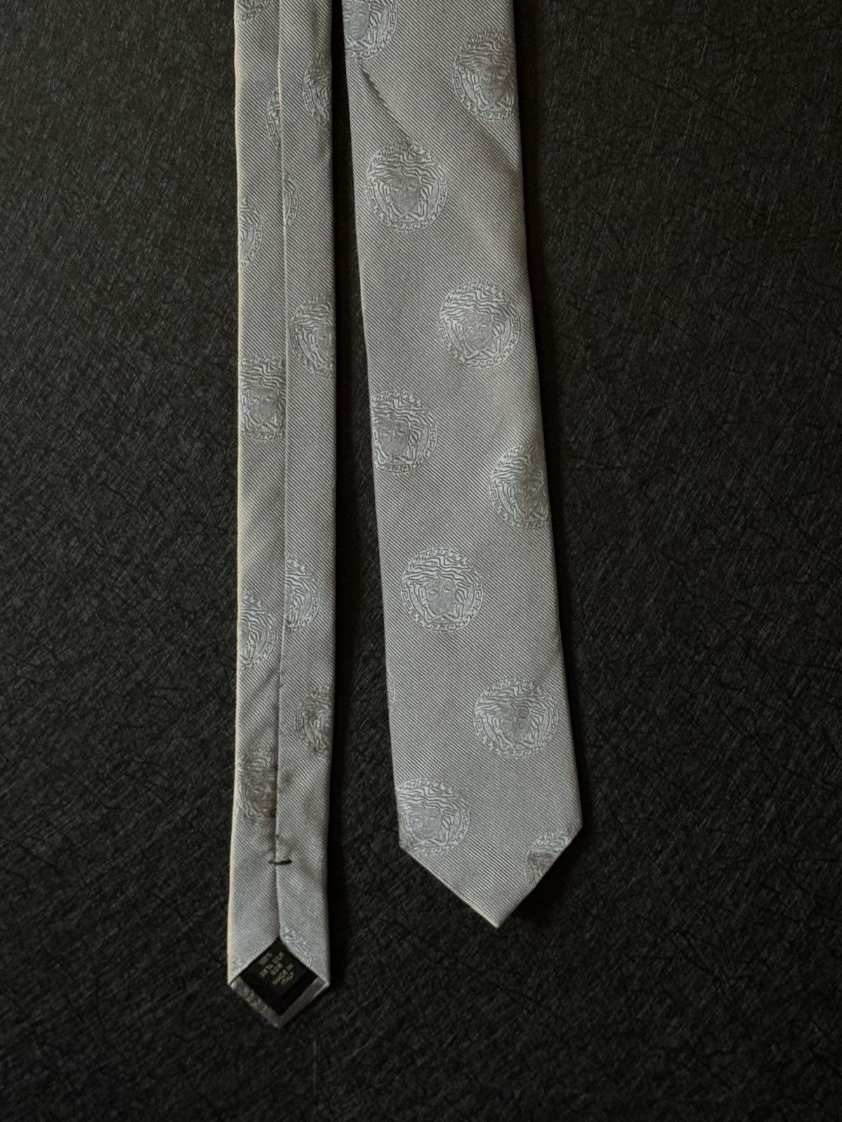 Versace Versace Silk Satin Medusa Patterned Tie Size ONE SIZE - 4 Thumbnail