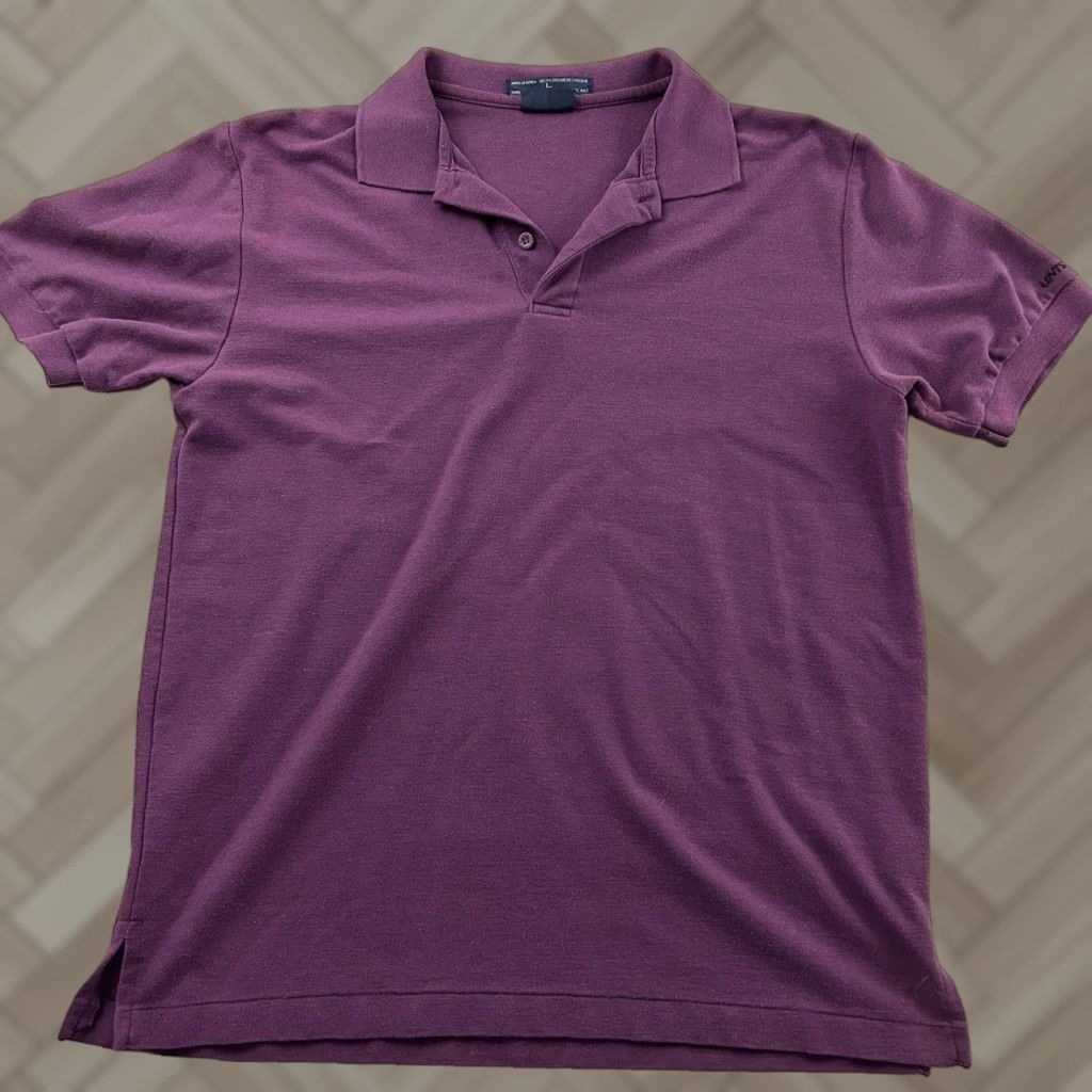 Levi's VINTAGE Levi's Short Sleeve Polo Shirt Men L Purple Levi's Shirt Mens L Purple Polo Short Sleeve Vintage Size US L / EU 52-54 / 3 - 1 Thumbnail