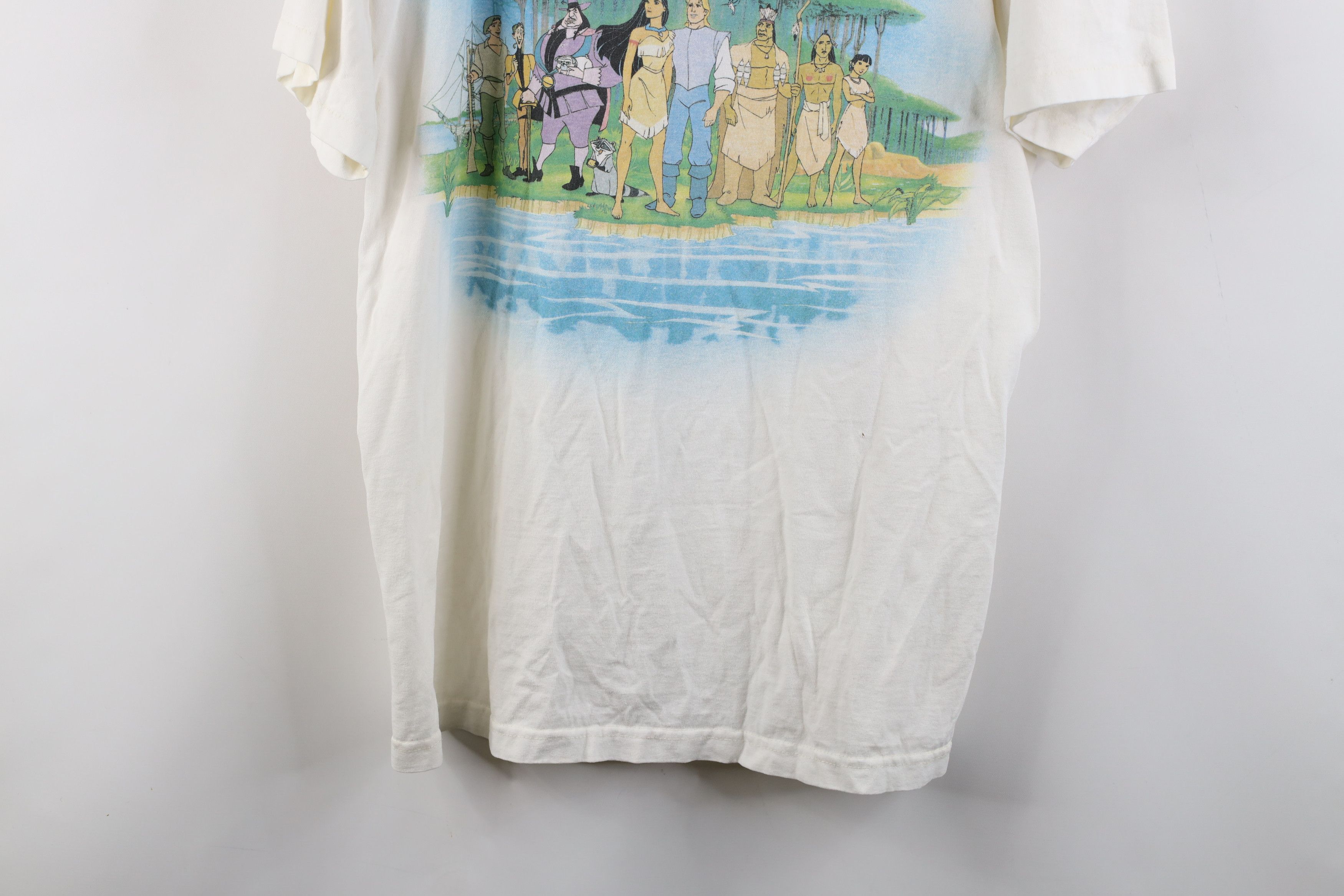 Disney × Vintage Vintage 90s Disney Pocahontas Spell Out Short Sleeve T-Shirt Size US XL / EU 56 / 4 - 3 Thumbnail