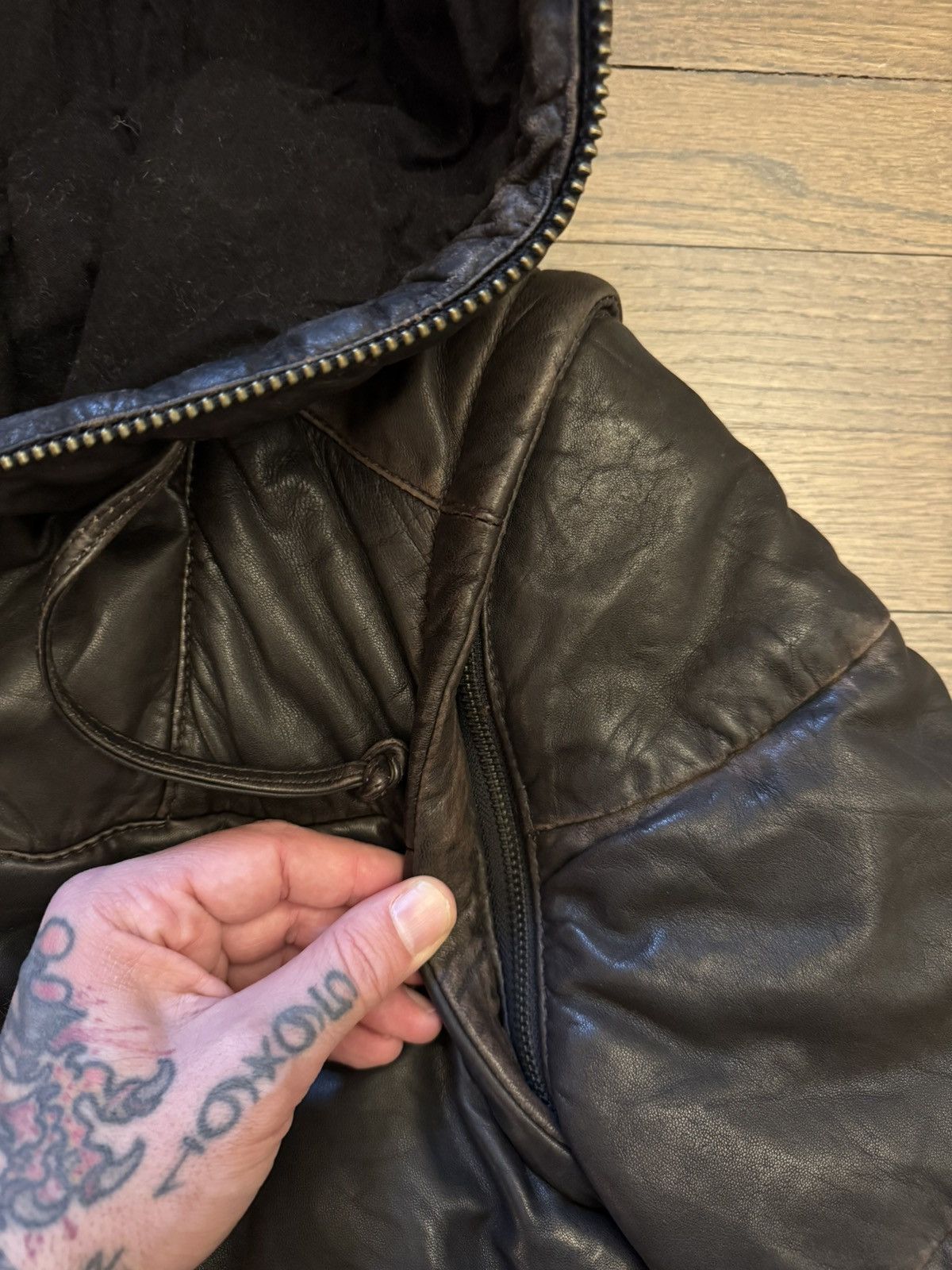 Allsaints Allsaints Leather Puffer Coat Size US XL / EU 56 / 4 - 11 Thumbnail