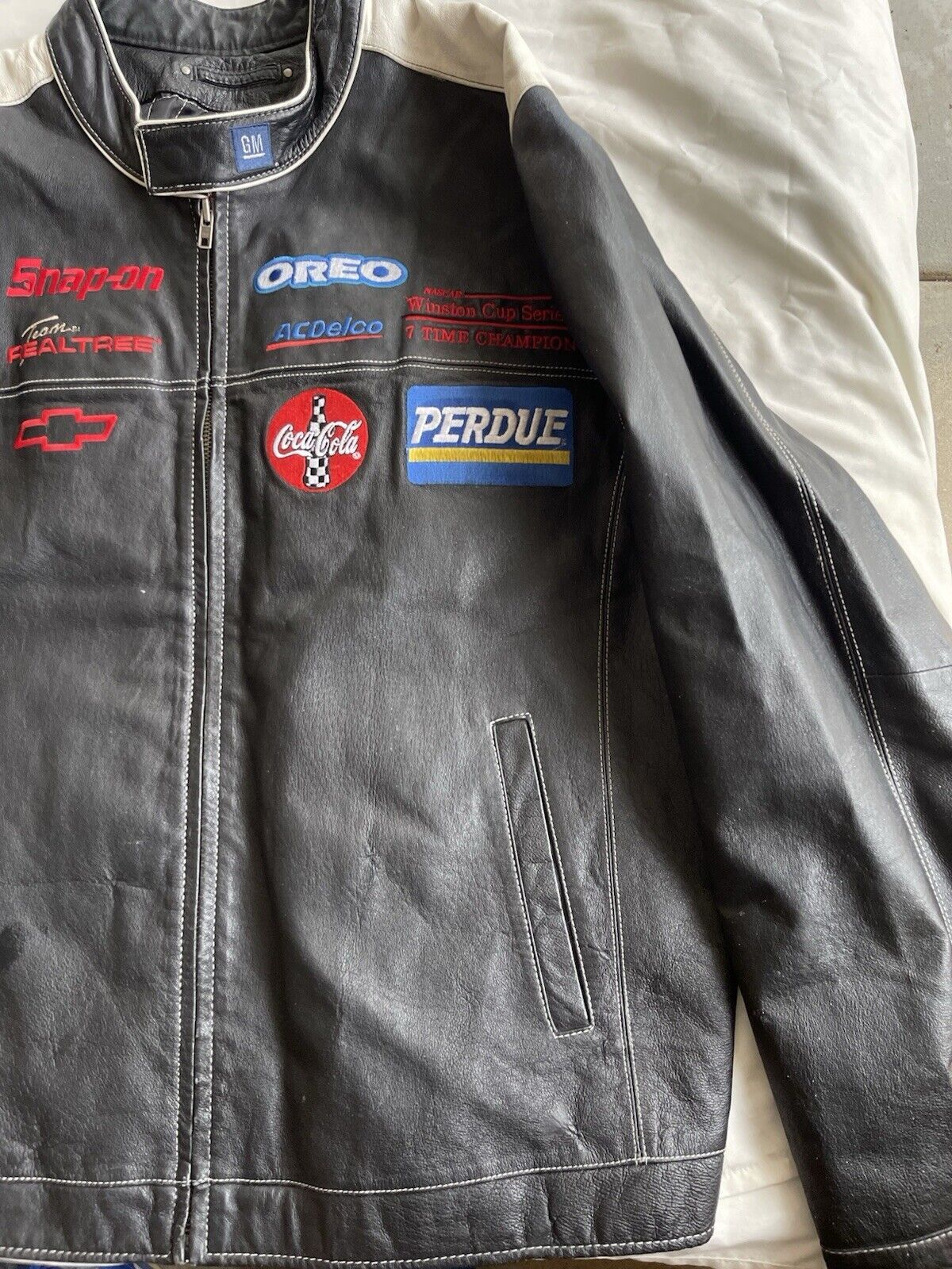 NASCAR × Wilsons Leather Vintage Wilson’s NASCAR Dale Earnhardt Sr. Leather Jacket 2X Size US XXL / EU 58 / 5 - 3 Thumbnail