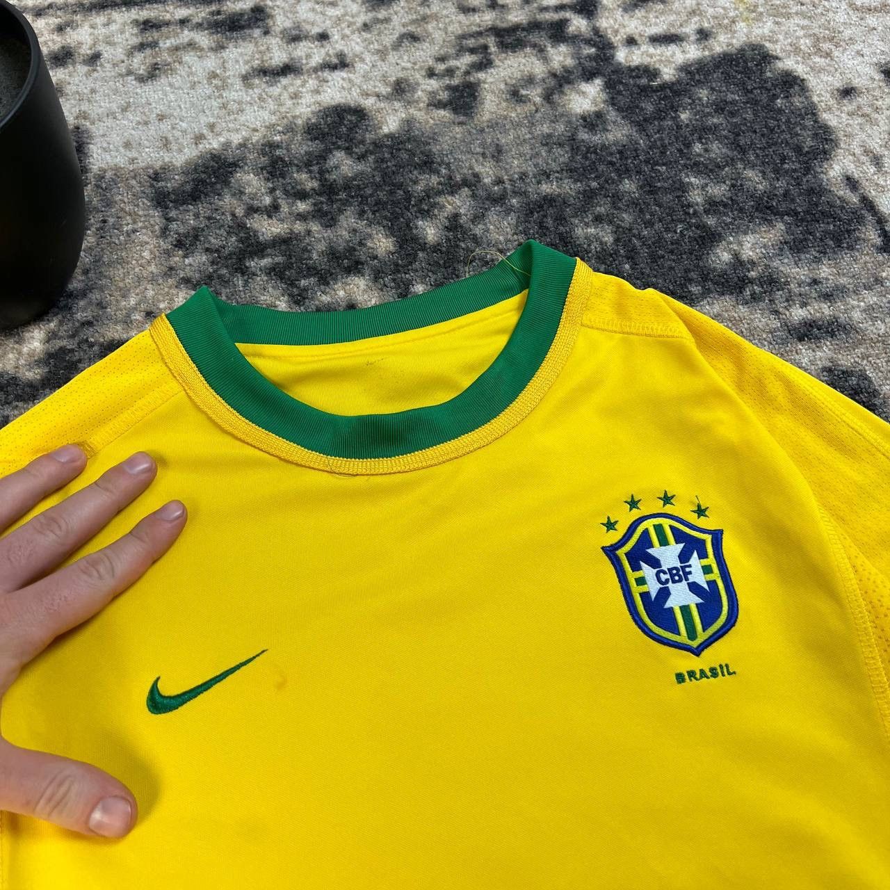 Nike Nike x Brasil Vintage Y2K Home Soccer Jersey T-Shirt Size US L / EU 52-54 / 3 - 3 Thumbnail