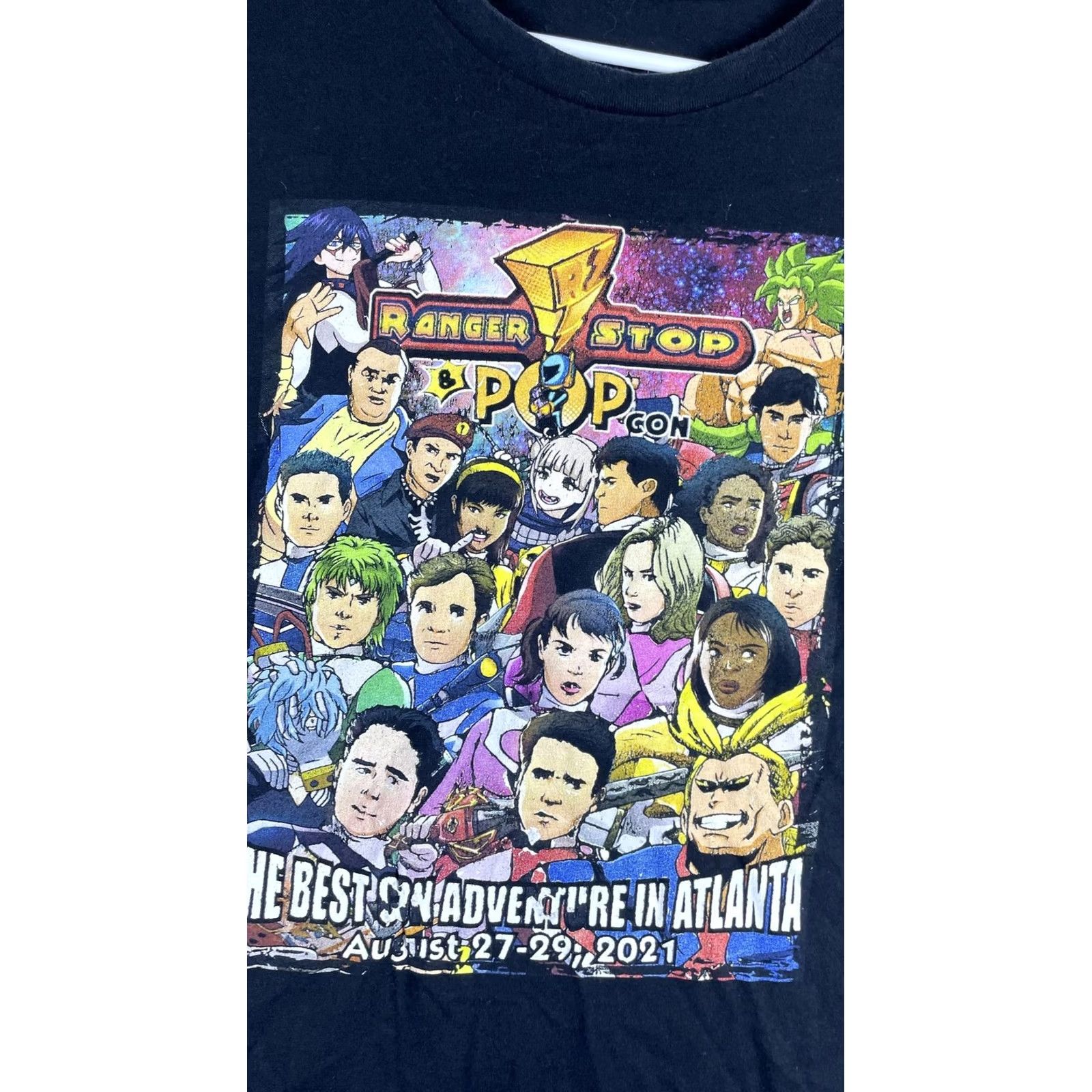 Vintage Power Rangers Shirt Mens Medium Black Atlanta 2021 Graphic Ranger Stop Pop Con Size US M / EU 48-50 / 2 - 2 Thumbnail