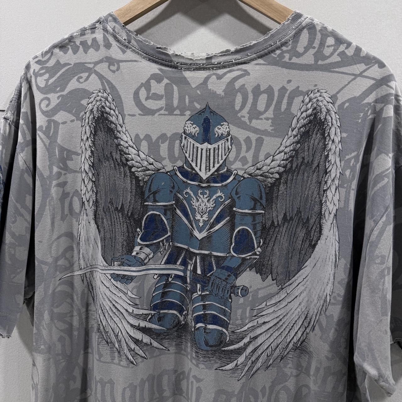 Affliction GRAIL AFFLICTION ANGEL KNIGHT TEE VINTAGE RARE ARMOUR WING 🪽 Size US XXL / EU 58 / 5 - 8 Thumbnail