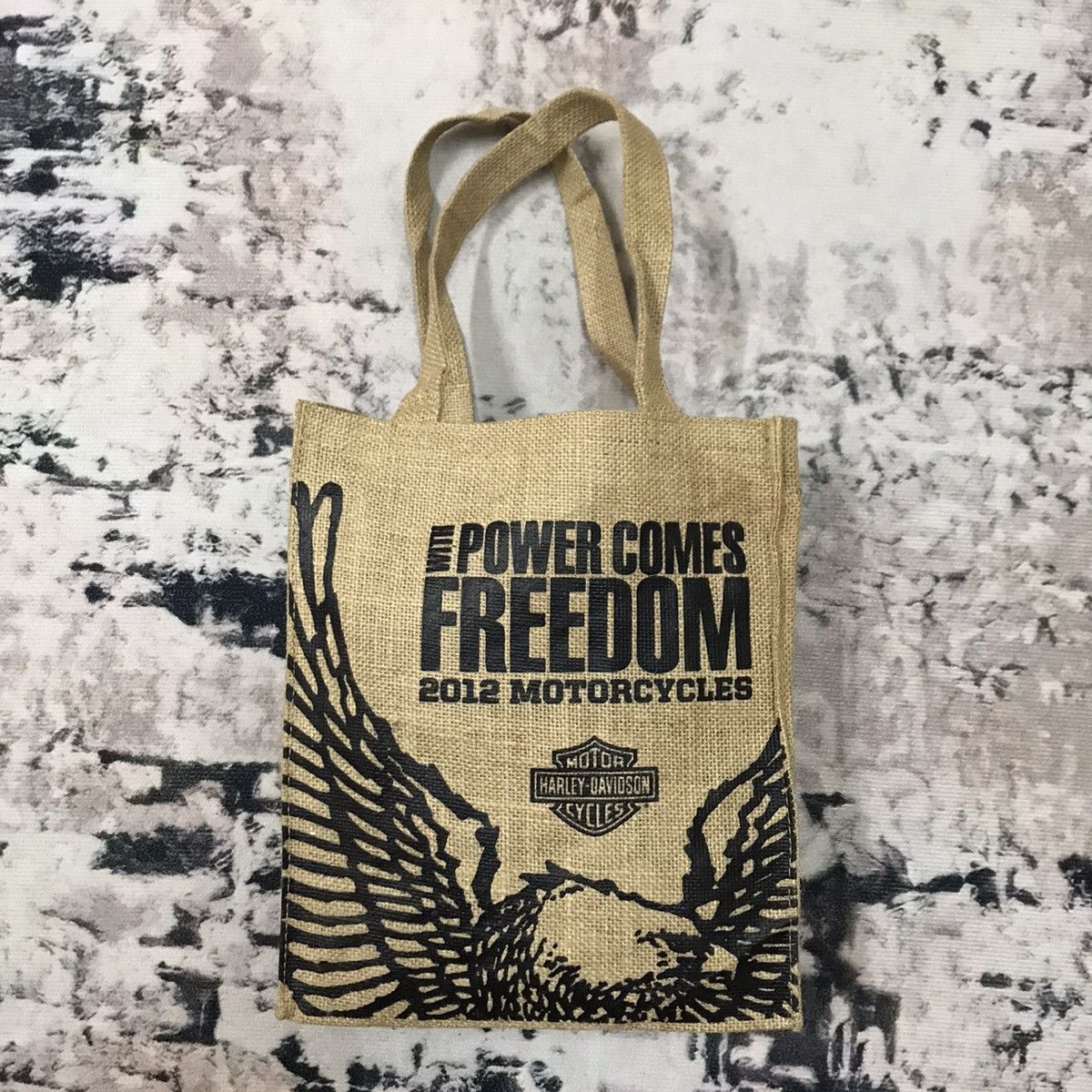 Harley Davidson × Vintage Harley Davidson 2012 Motrocycle Tote Bag Size ONE SIZE - 1 Thumbnail