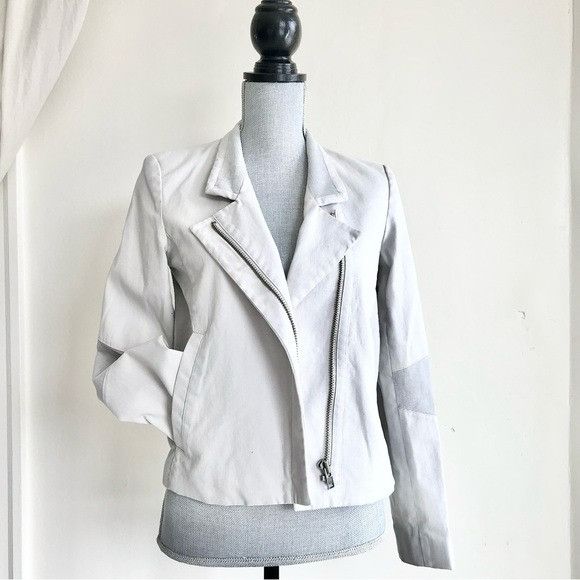 Helmut Lang Helmut Lang Women’s Asymmetrical Zip Moto Jacket Tan Beige G Size S / US 4 / IT 40 - 10 Thumbnail