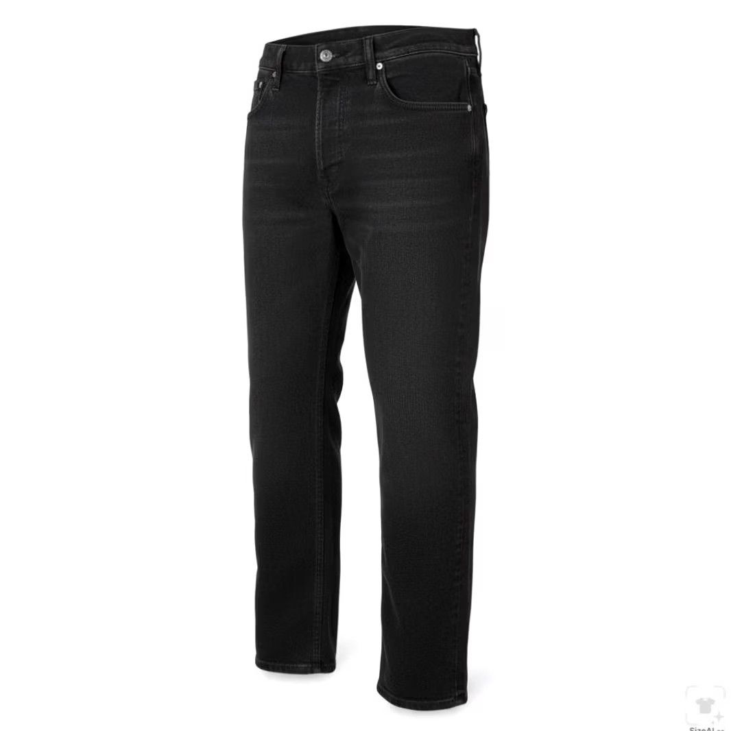 Levi's Levi's 514 Jeans Mens 36x34 Black Dark Wash Straight Denim Stretch Zip Fly Size US 36 / EU 52 - 2 Thumbnail