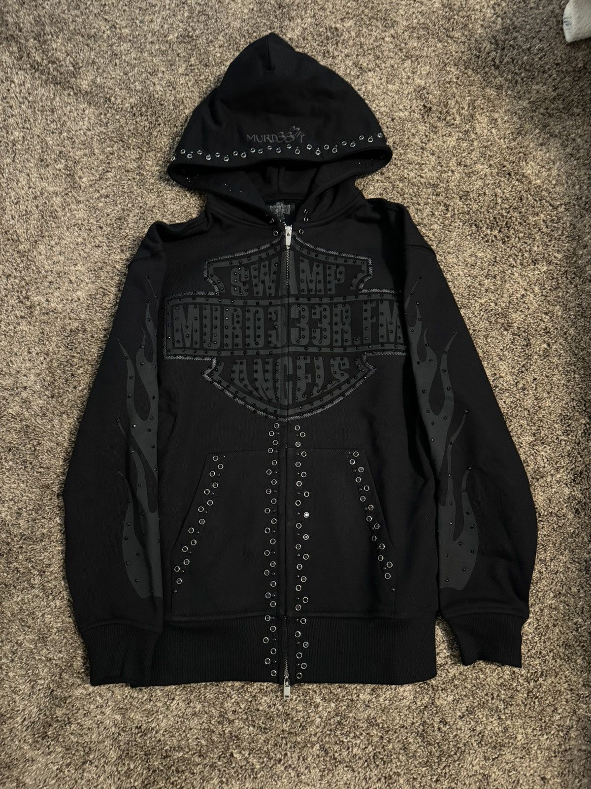 Grey MURD333R.FM Special Ops Hoodie