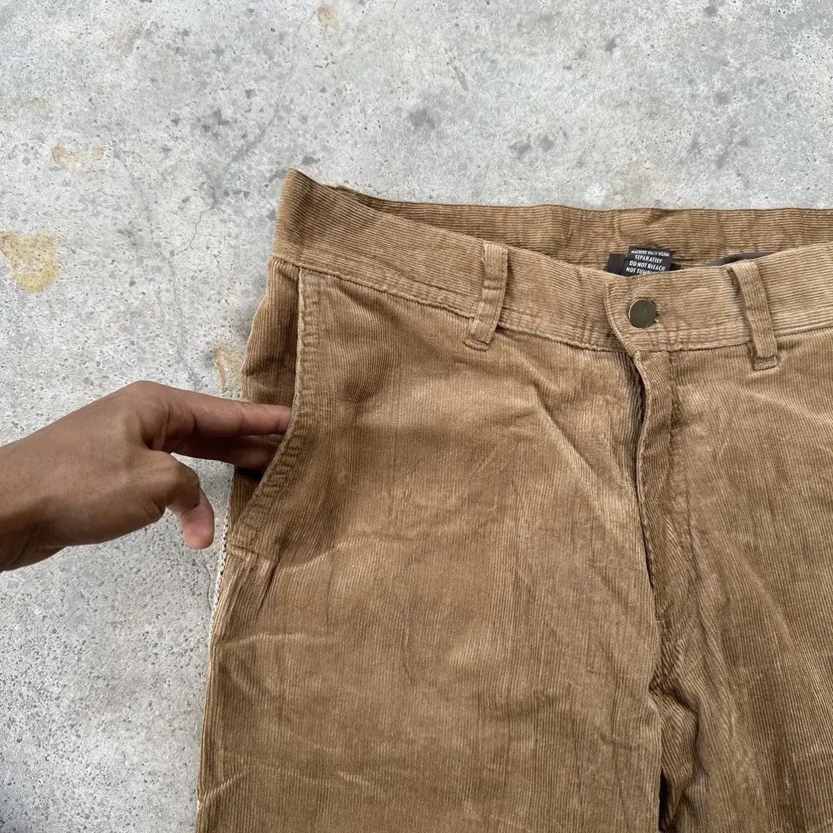 Vintage RARE!! FLARE/BOOTCUT JAPANESE VTG W31 L31 QUE CORDUROY PANTS Size US 31 - 4 Thumbnail