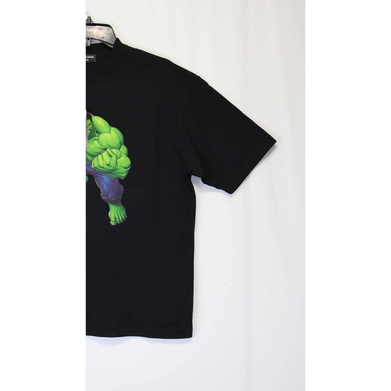 Balenciaga o1rshd1 Hulk Vintage Jersey T-Shirt Regular Fit in Black Size US XXS / EU 40 - 2 Thumbnail