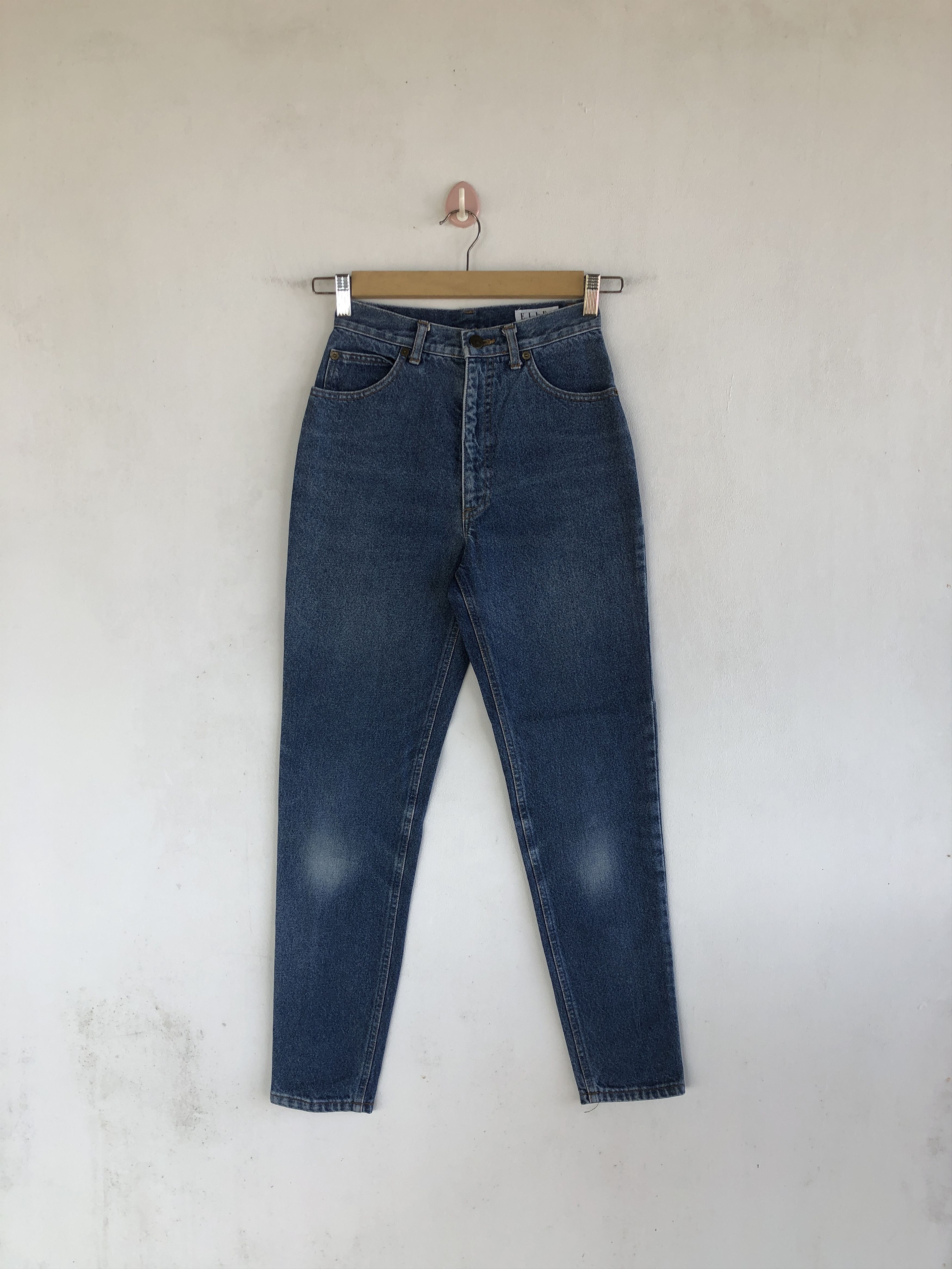 Japanese Brand Vintage 90s Elle Faded Jeans Elle Tapered Denim Size 22" - 1 Thumbnail
