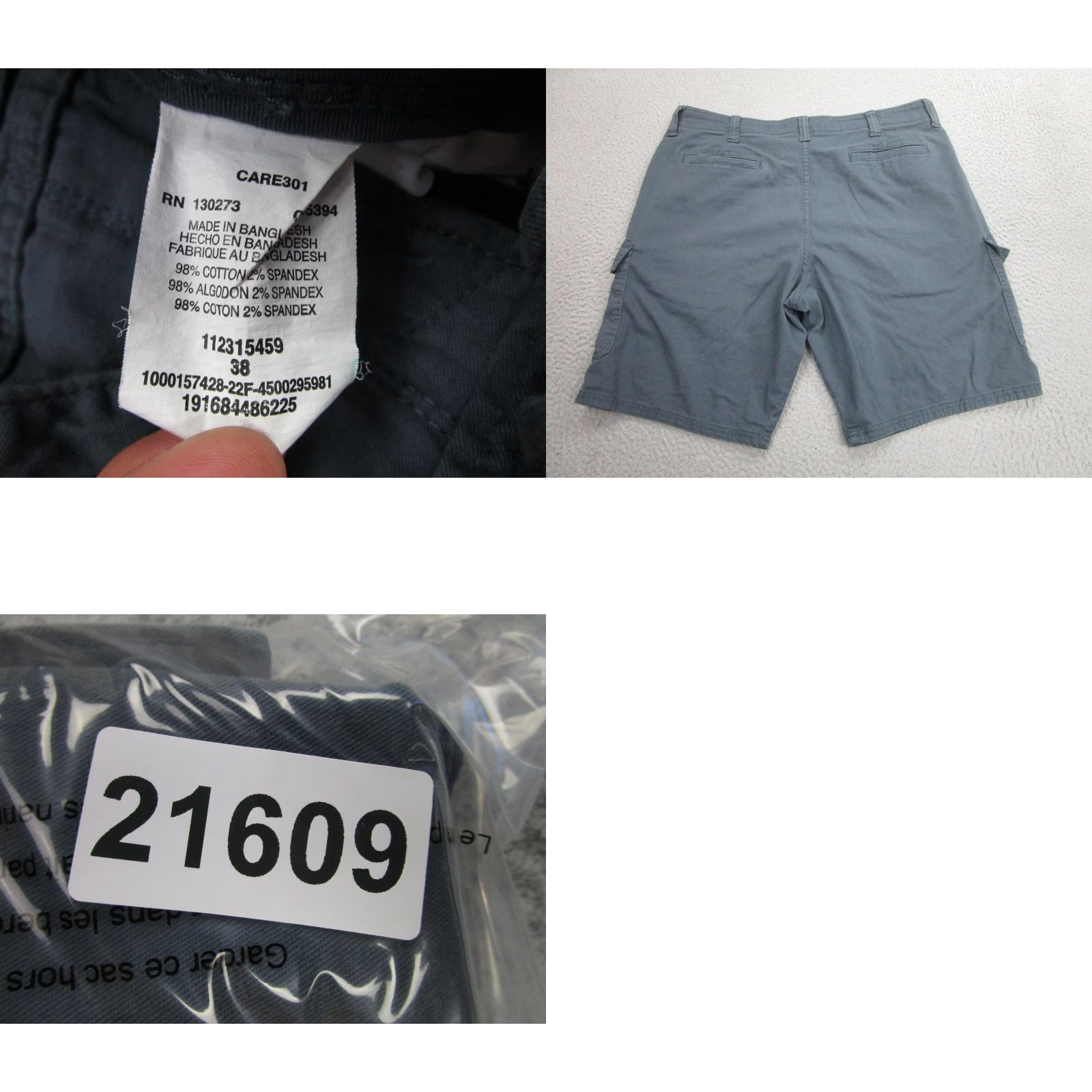 Wrangler Wrangler Shorts Mens 38 Gray Relaxed Fit Cargo Pockets Cotton Blend Casual Size US 38 / EU 54 - 8 Thumbnail