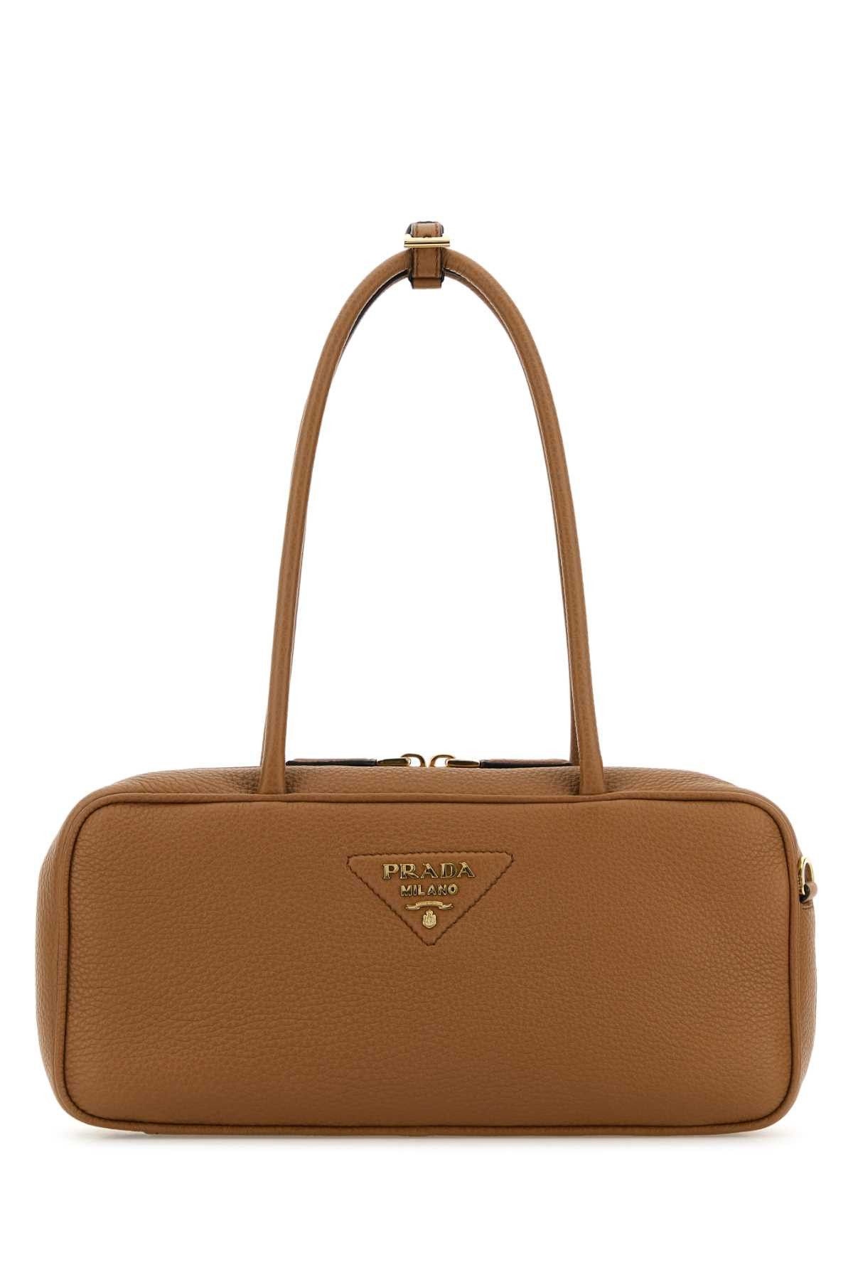 Prada Caramel Leather Shoulder Bag Size ONE SIZE - 1 Thumbnail