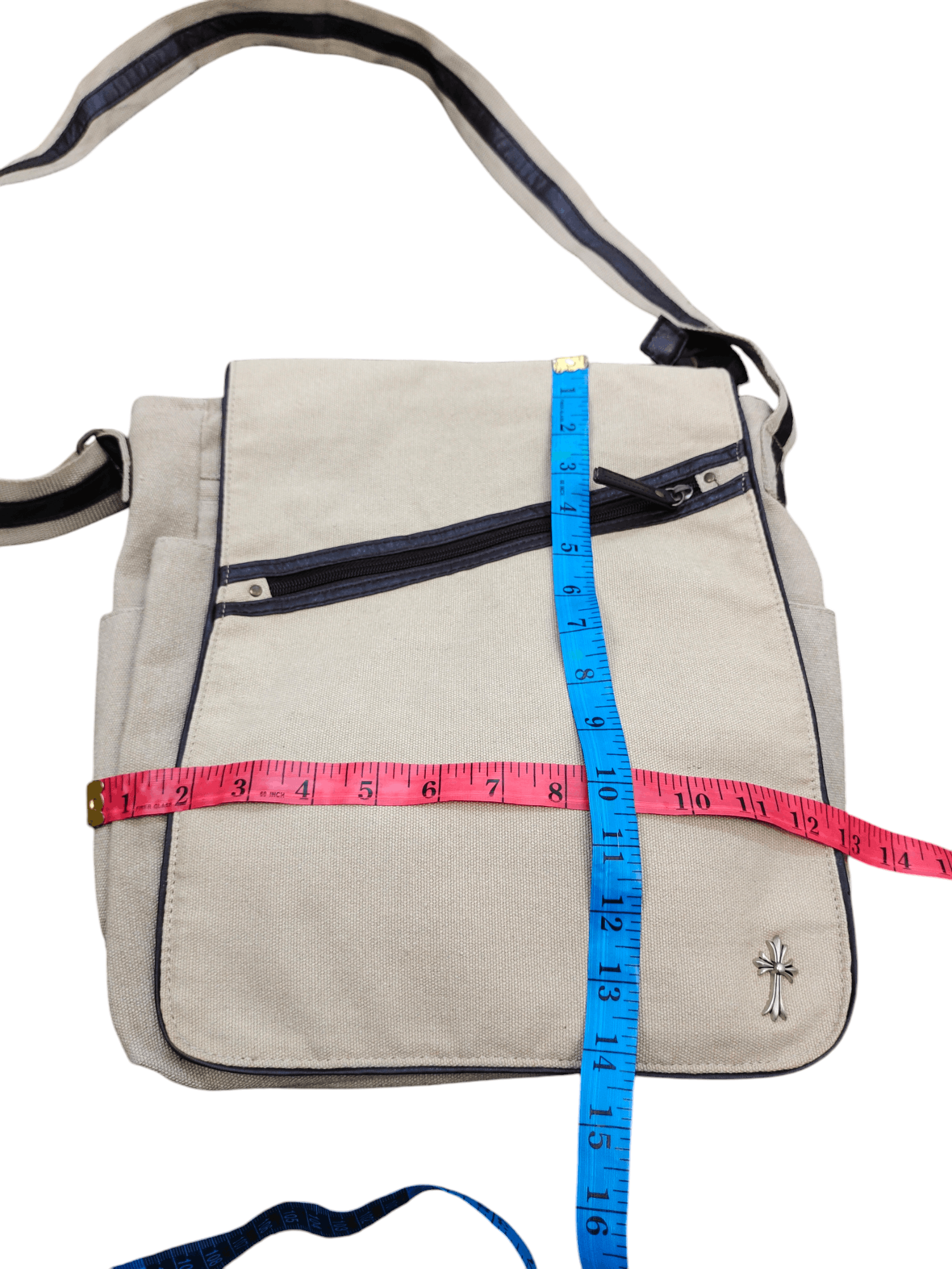 If Six Was Nine Vintage Fabric Connection Japan Cross Pendant Sling Bag CH Size ONE SIZE - 13 Thumbnail