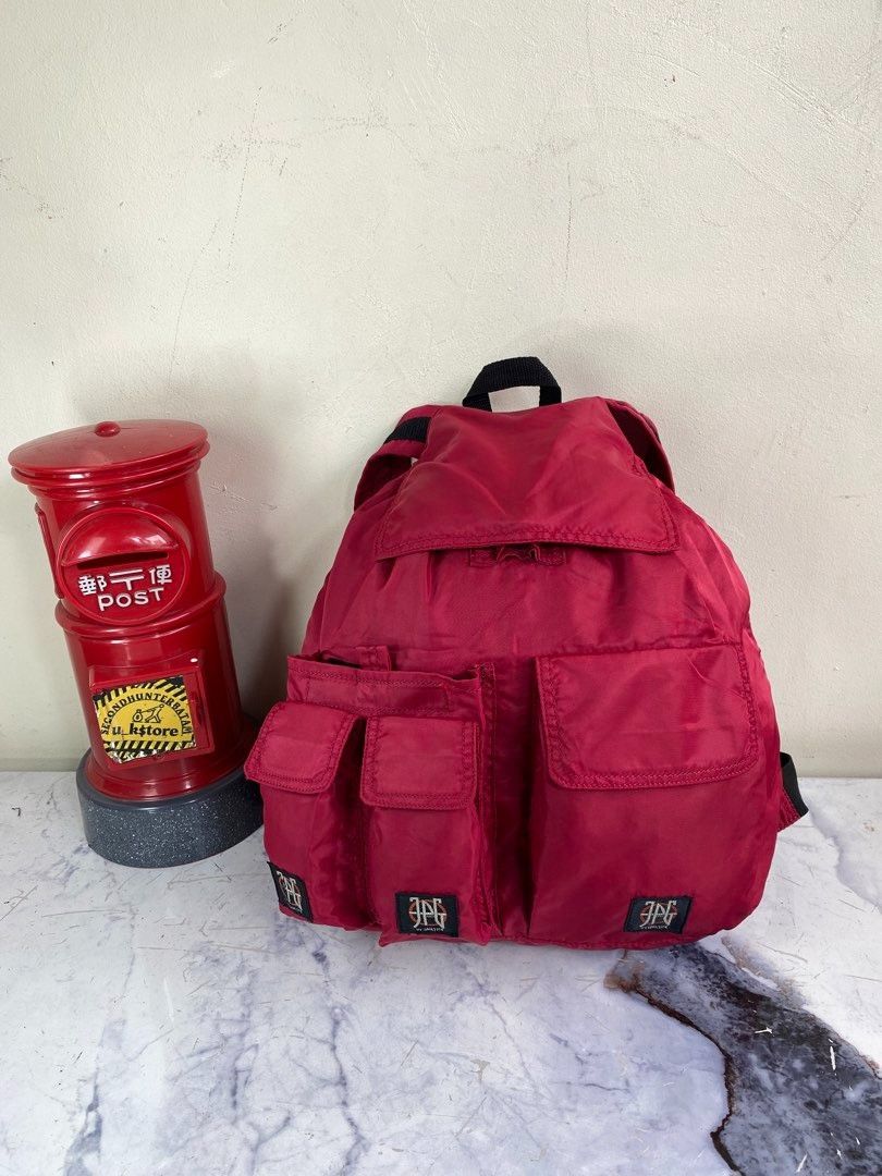 Jean Paul Gaultier Jean Paul Gaultier Multi Pocket Utility Nylon Red Backpack Size ONE SIZE - 1 Thumbnail