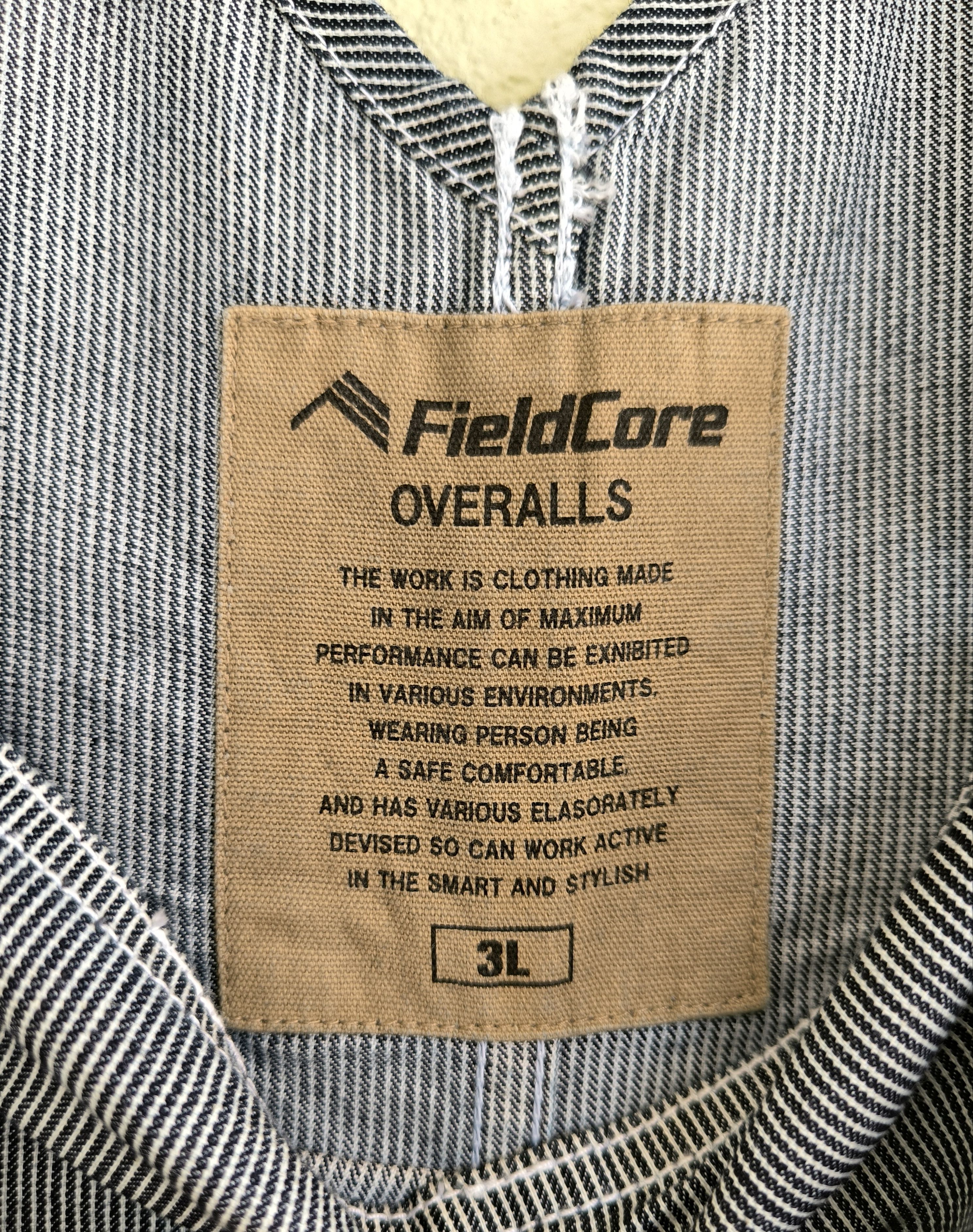 Japanese Brand FIELDCORE workwear hickory overall Size US 38 / EU 54 - 5 Thumbnail