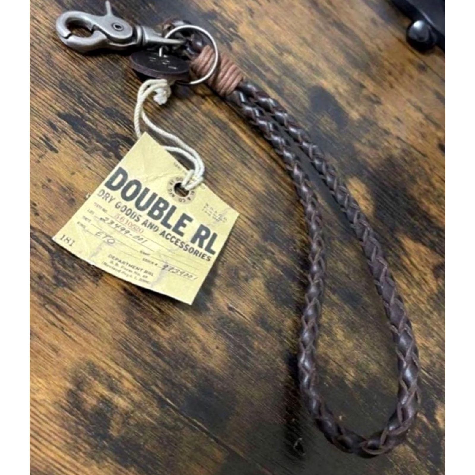 Ralph Lauren RRL RALPH LAUREN Wallet Mens BRAIDED LEATHER CHAIN RARE DEADSTOCK MULTICOLOR USED Size ONE SIZE - 3 Thumbnail