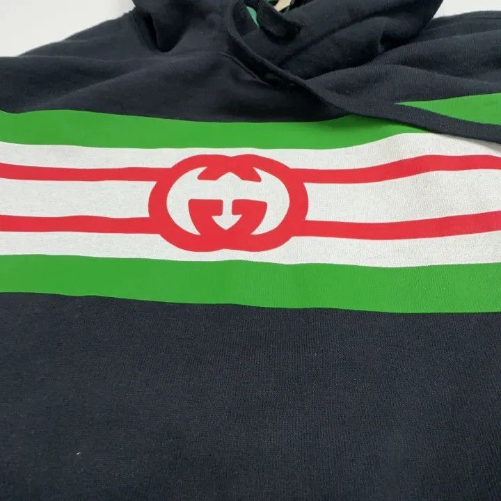 Gucci Gucci Gucci Black Logo Hoodie with Stripes -2506 Size US S / EU 44-46 / 1 - 5 Thumbnail