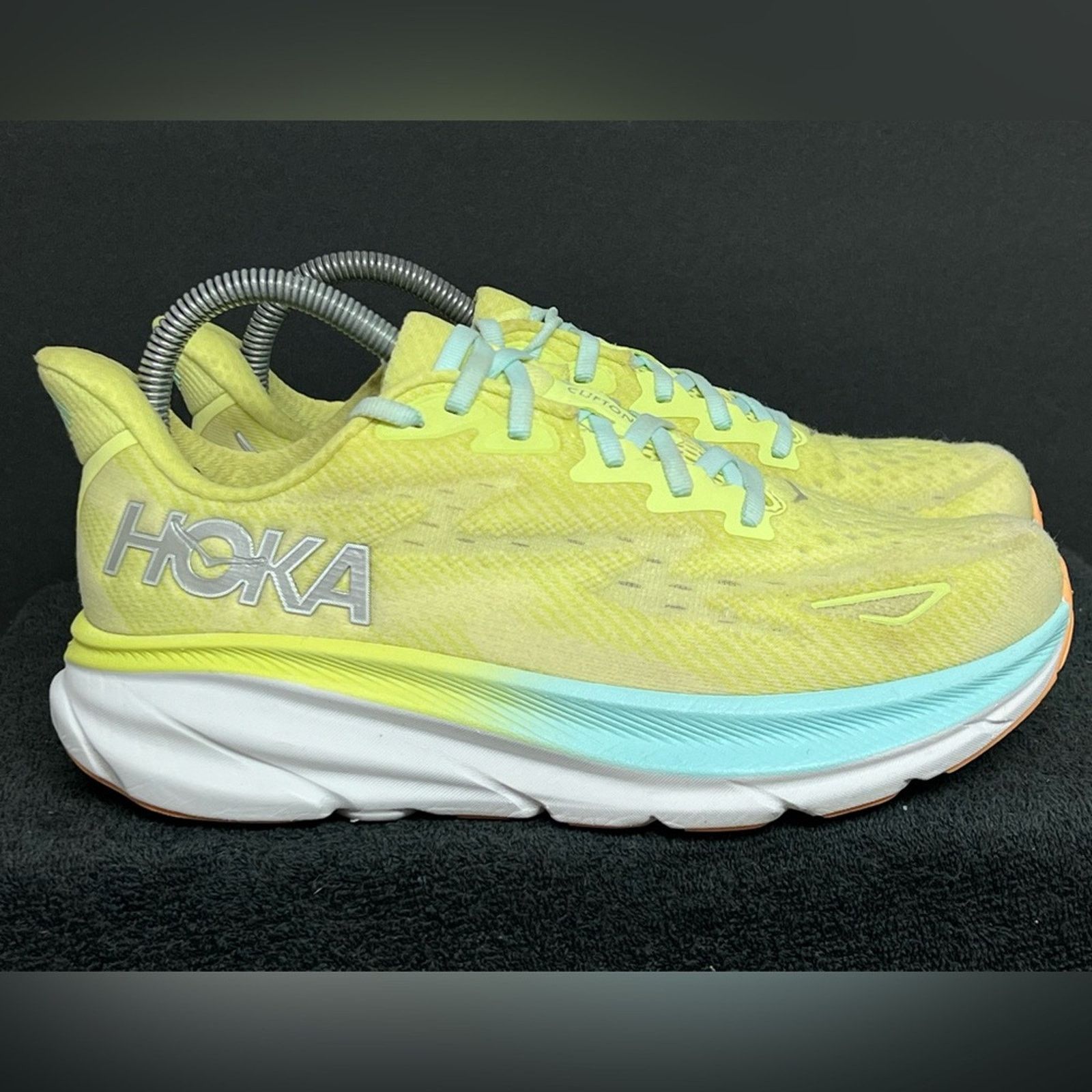 Hoka One One Hoka One One Clifton 9 Shoes Yellow Running Sneakers | Grailed