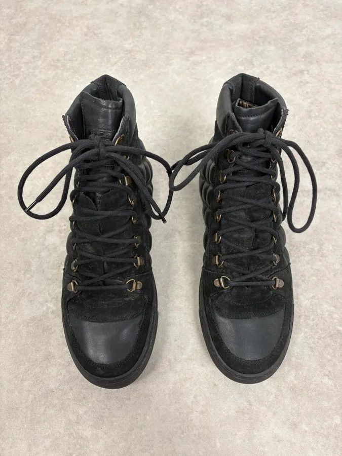 Marc Jacobs Marc Jacobs Black Quilted High-Top Leather Sneaker Size US 8.5 / EU 41-42 - 2 Thumbnail