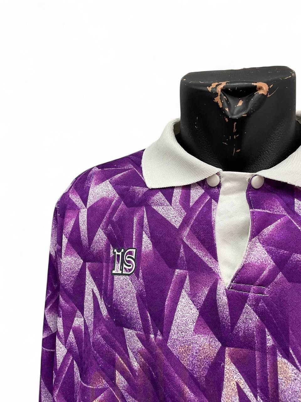Erima Vintage purple soccer jersey geometric longsleeve pattern Size US L / EU 52-54 / 3 - 4 Thumbnail