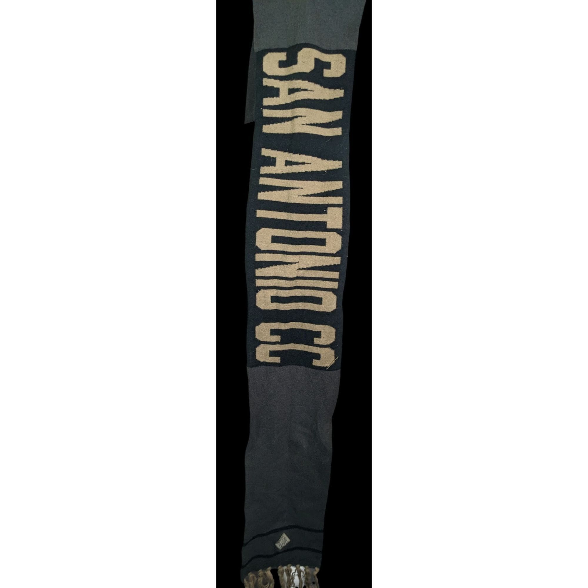 Other San Antonio CC Grey And Tan Scarf With Fringe Size ONE SIZE - 1 Thumbnail