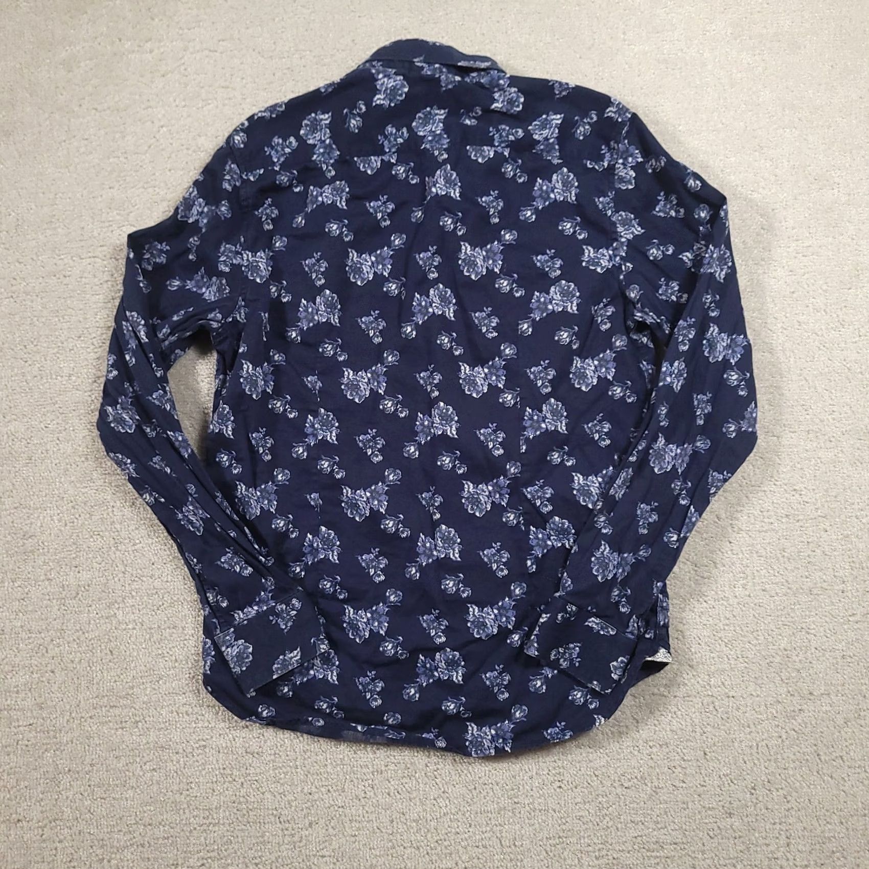 Denime Flower & Denim Ricky Singh Slim Fit Floral Print Shirt Size S Blue Size US S / EU 44-46 / 1 - 7 Thumbnail