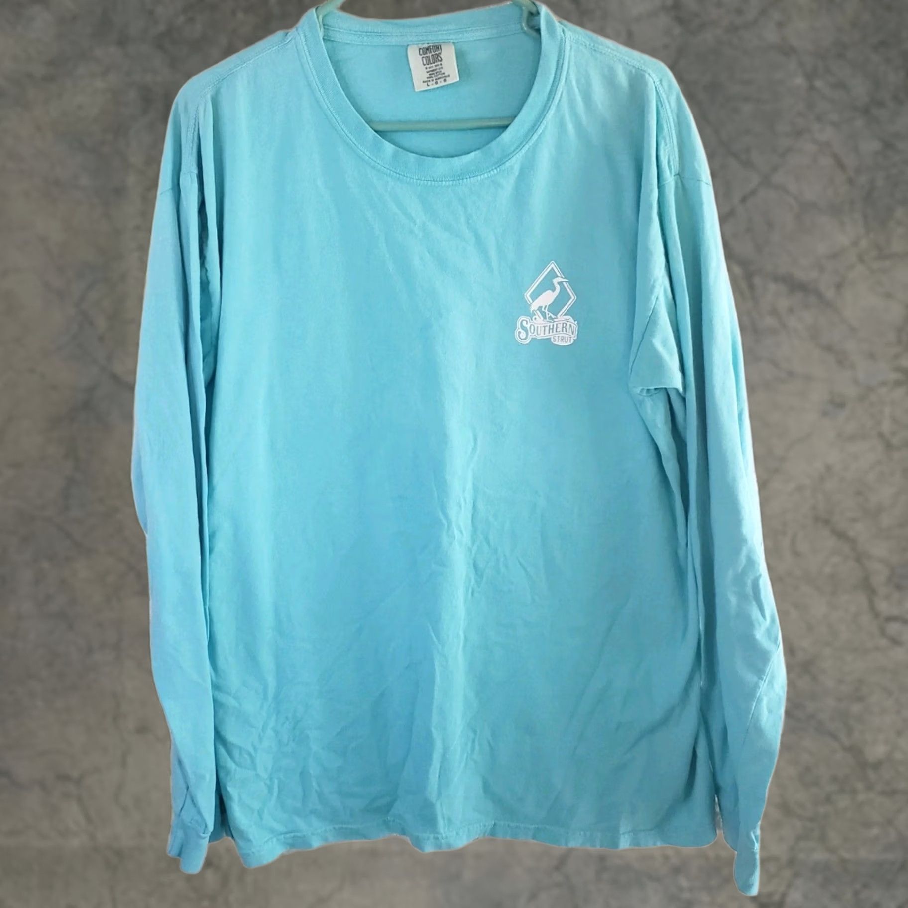 AQUA Southern Strut Lab Puppy Aqua Blue Long Sleeve Shirt Mens Women Size L / US 10 / IT 46 - 1 Thumbnail