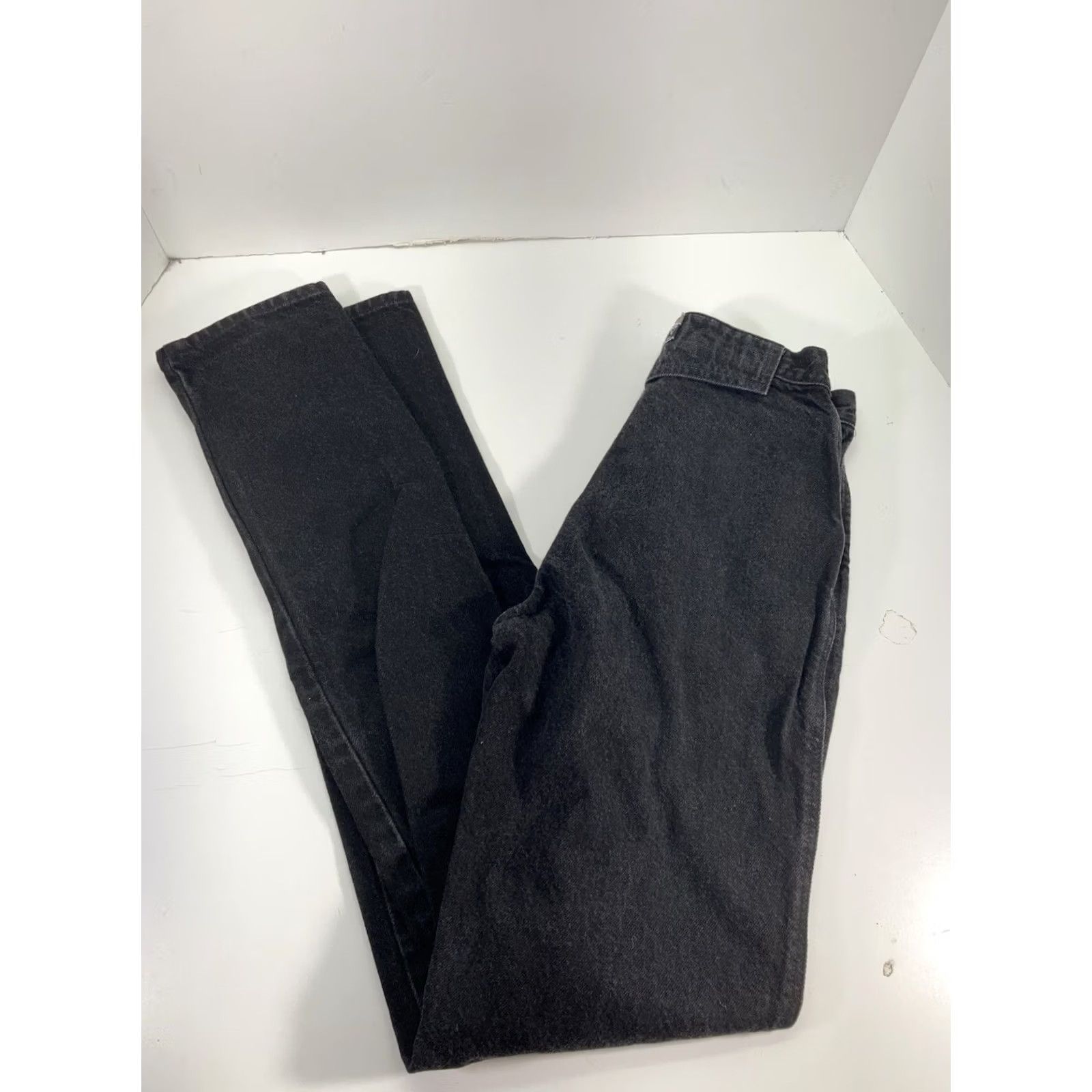 Vintage VINTAGE Rockies Jeans Women 24X34 Black Denim Bareback Tapered Leg Cotton Front Flap VTG Size 42" / US 20 - 2 Thumbnail
