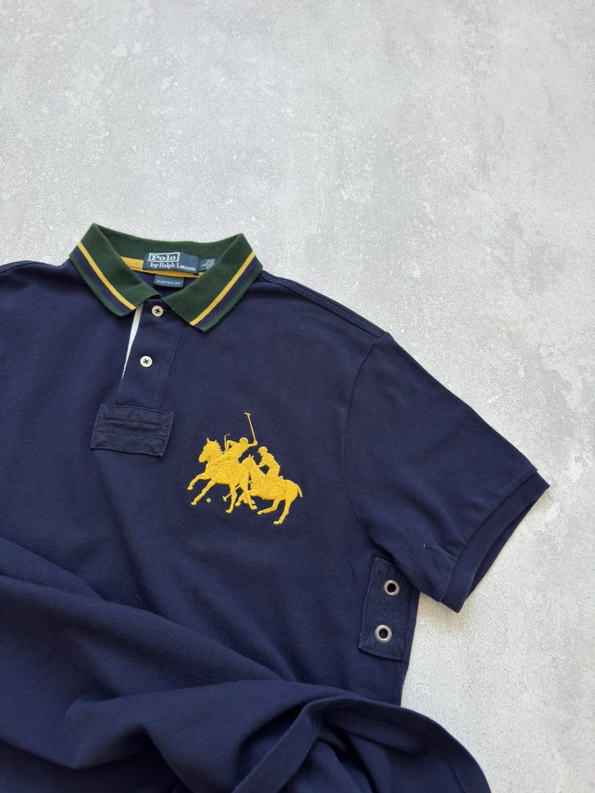 Polo Ralph Lauren Vintage Polo Ralph Lauren Big Pony Rugby Polos Shirt Navy Size US L / EU 52-54 / 3 - 15 Thumbnail