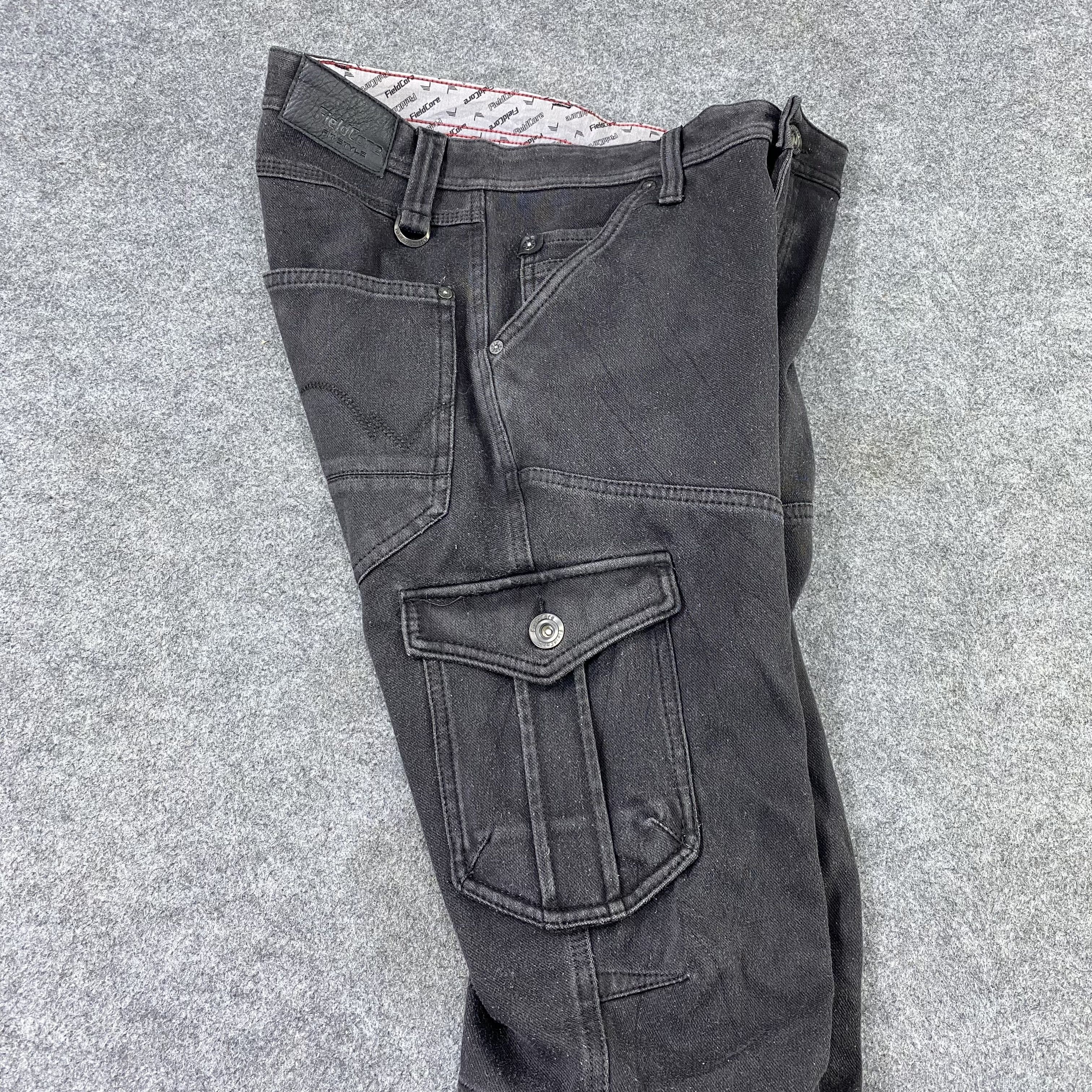 Japanese Brand Fieldcore Fit Style Black Cargo Pants - C035 Size US 33 - 7 Thumbnail