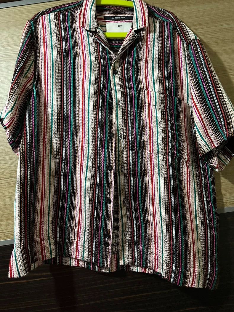 Song For The Mute Song For The Mute colorful striped loose short-sleeve shir Size US M / EU 48-50 / 2 - 1 Thumbnail