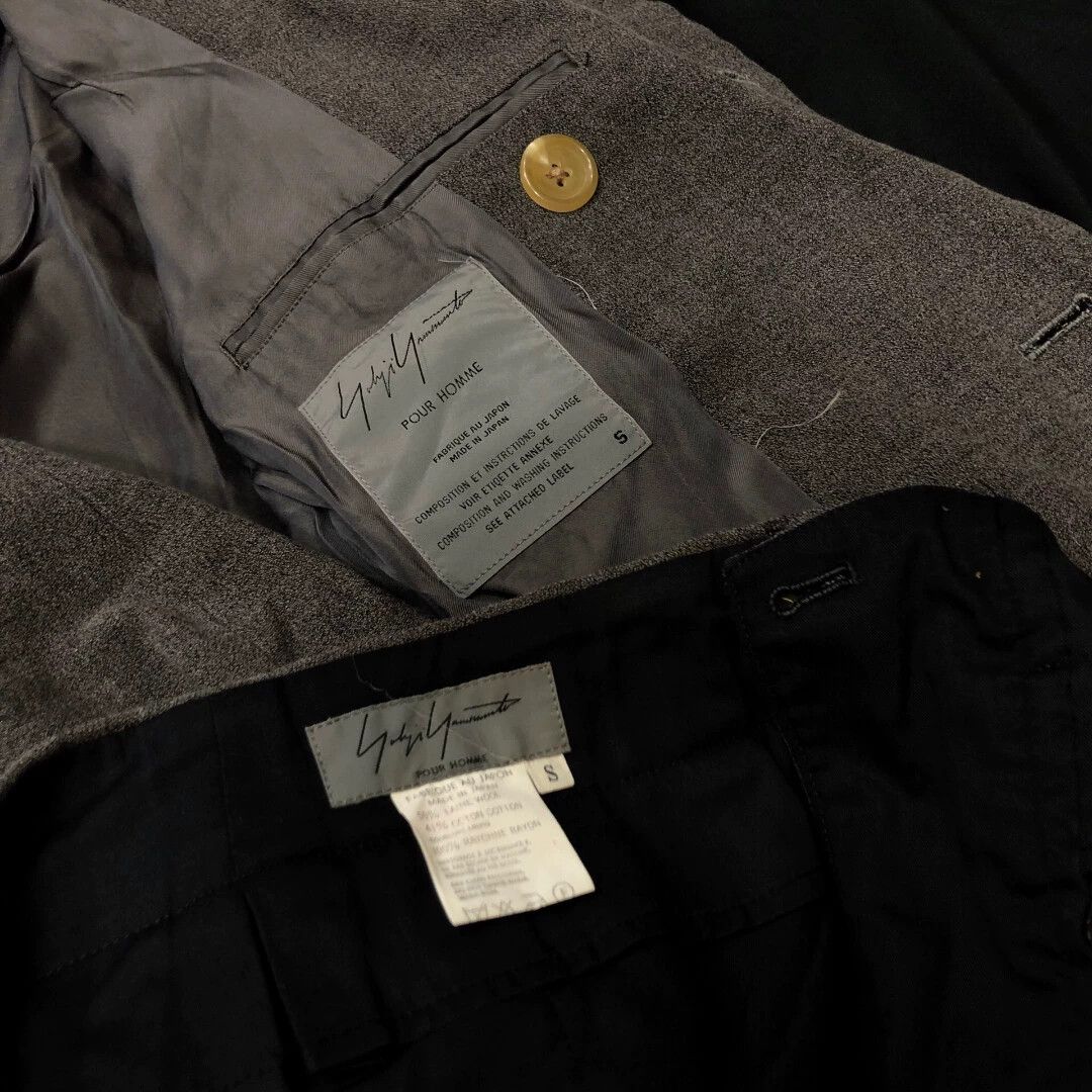 Yohji Yamamoto Yohji Yamamoto 92aw Wenders DB Wool-Cotton Suit Horn Size US XXL / EU 58 / 5 - 6 Thumbnail