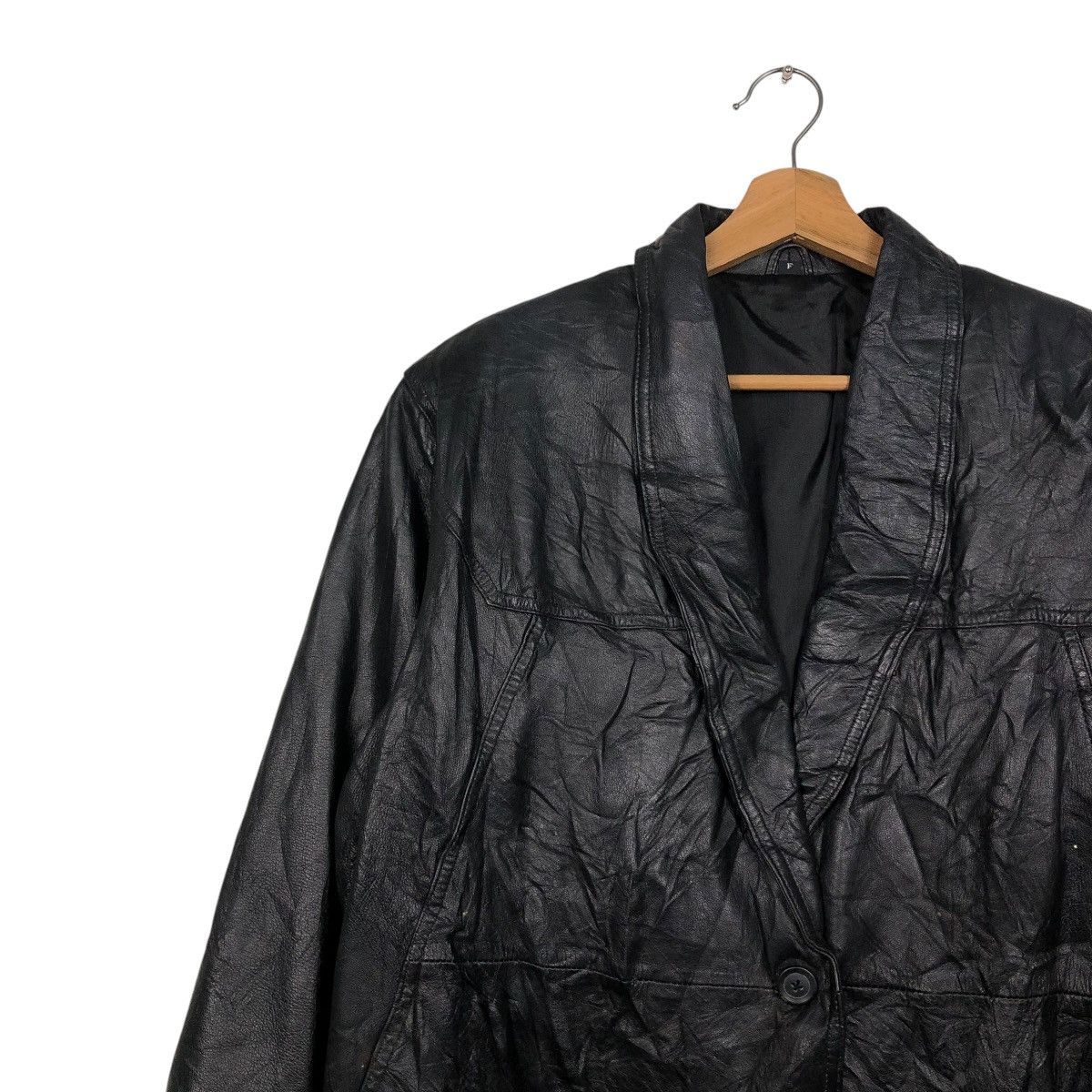 Japanese Brand 🔥VINTAGE BIKER LEATHER JACKET UNKNOWN BRAND ISSEY MIYAKE Size US M / EU 48-50 / 2 - 9 Thumbnail