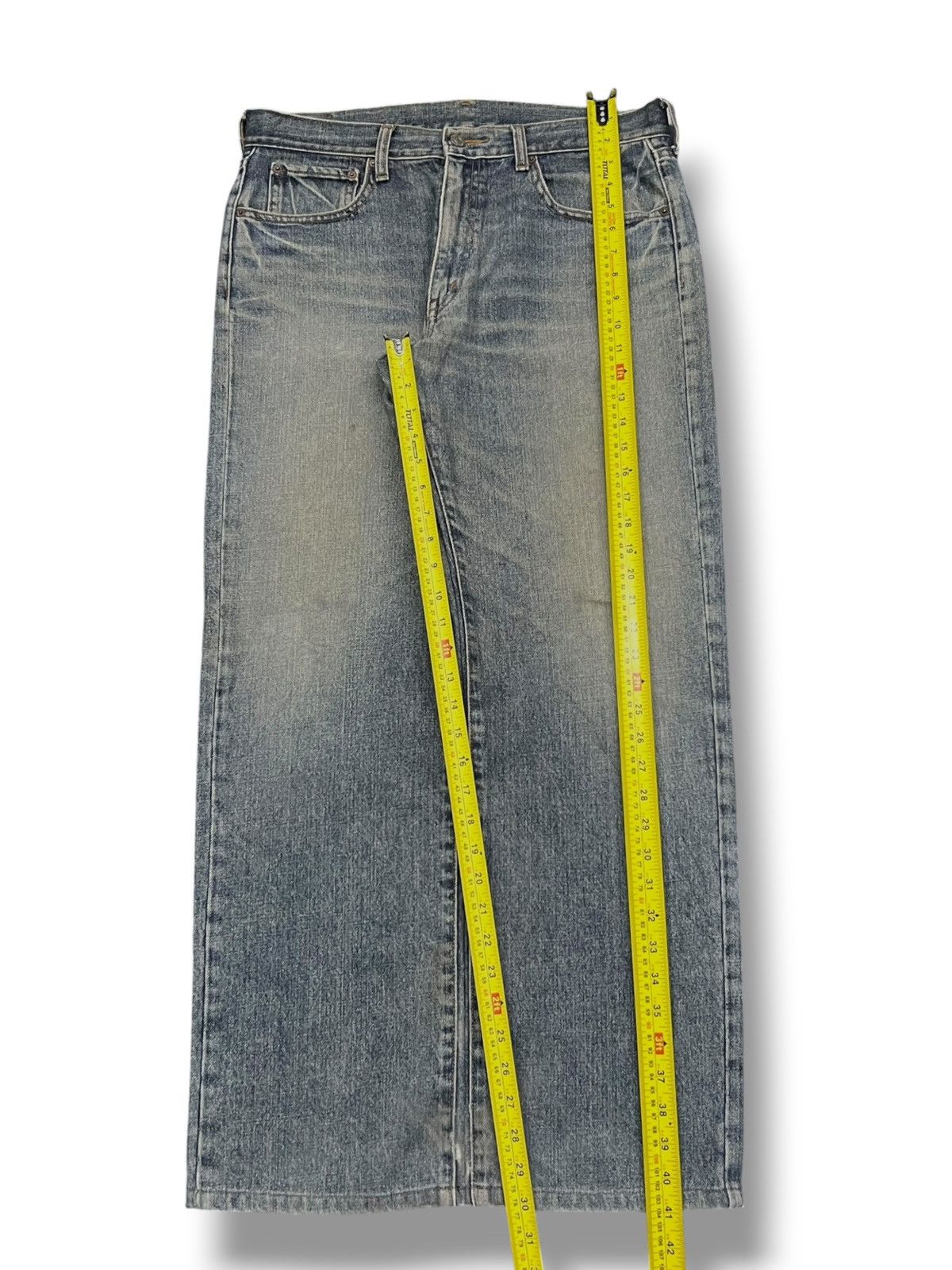Japanese Brand Baggy Vintage Bobson Chessking Japan - Faded Wash,Distressed Size US 33 - 13 Thumbnail