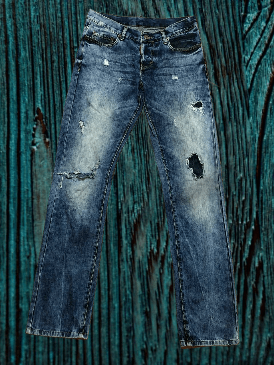 Dsquared2 Dsquared2 Blue Distressed Ripped vintage denim Jeans Size US 28 / EU 44 - 1 Thumbnail