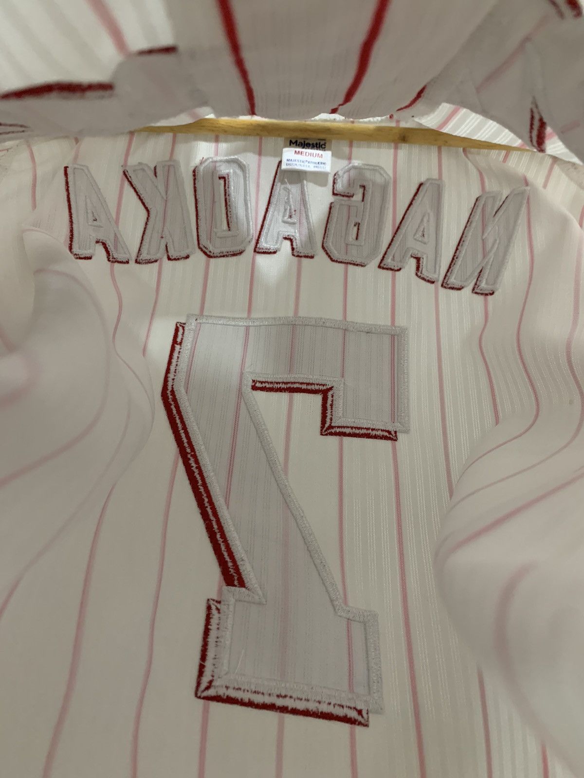 MLB × Majestic Swallows Nagaoka Baseball Jersey Size US S / EU 44-46 / 1 - 14 Thumbnail