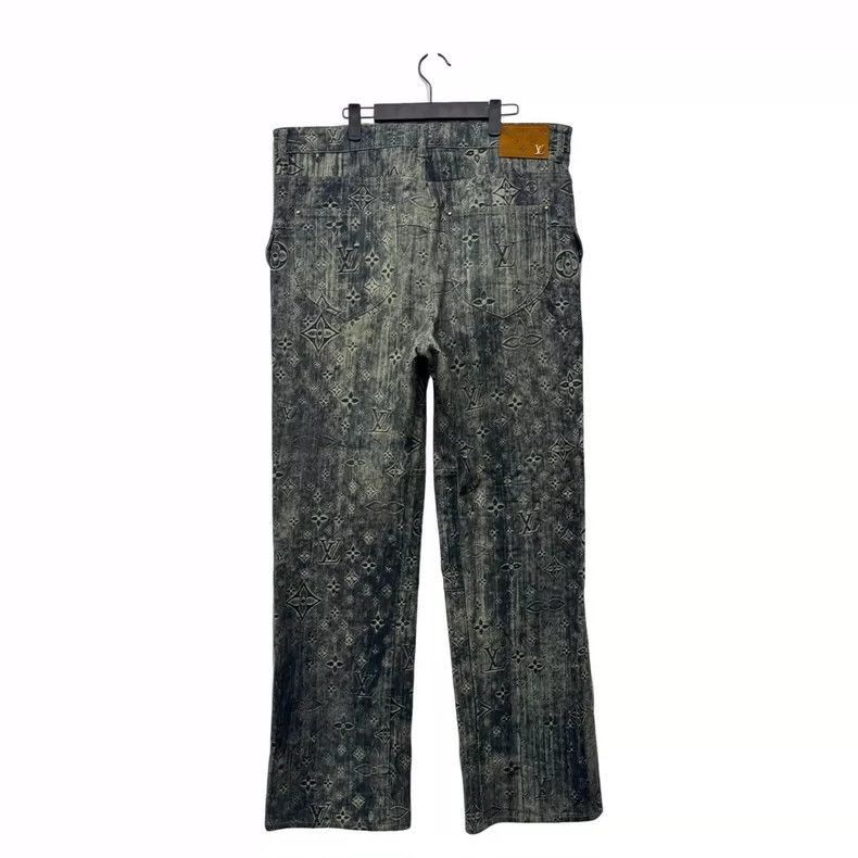 Louis Vuitton Louis Vuitton Green Logo Denim Trousers -2505 Size US 34 / EU 50 - 2 Thumbnail