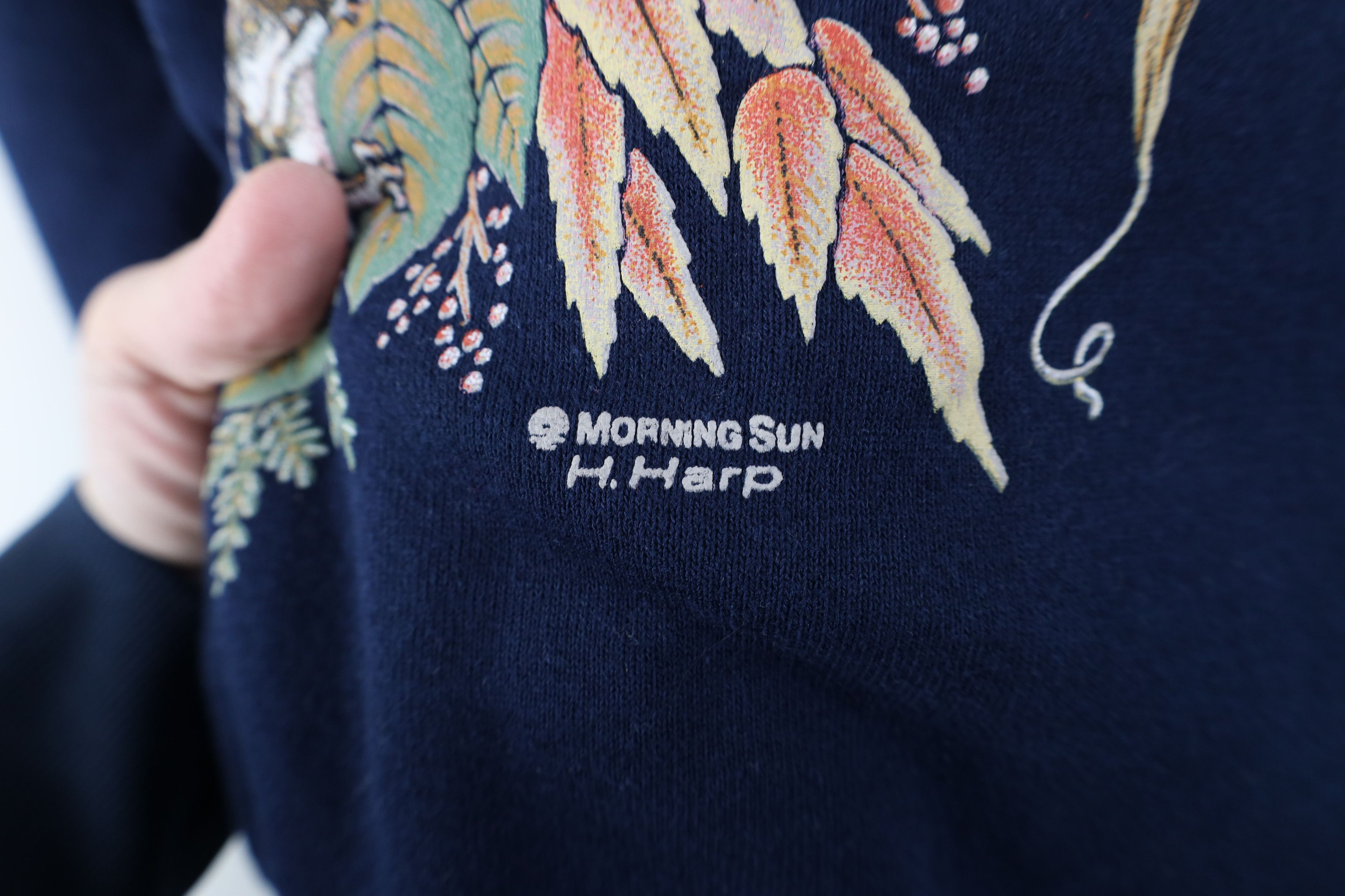 Vintage Vintage 90s Streetwear Nature Fall Sweatshirt Blue USA Size S / US 4 / IT 40 - 8 Thumbnail
