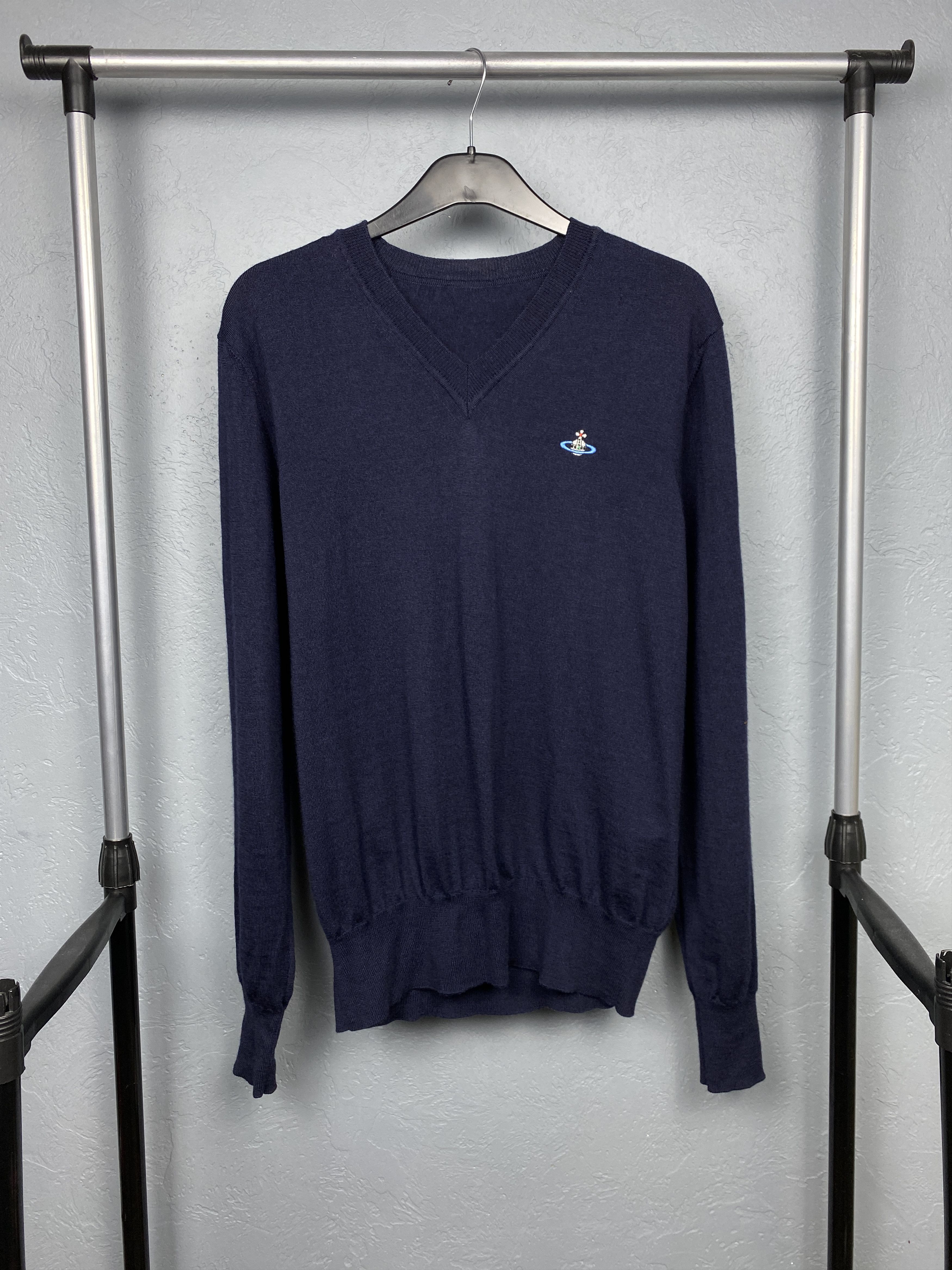 Vivienne Westwood Vivienne Westwood Vintage Mens V-Neck Wool Knit Sweater Size US L / EU 52-54 / 3 - 1 Thumbnail