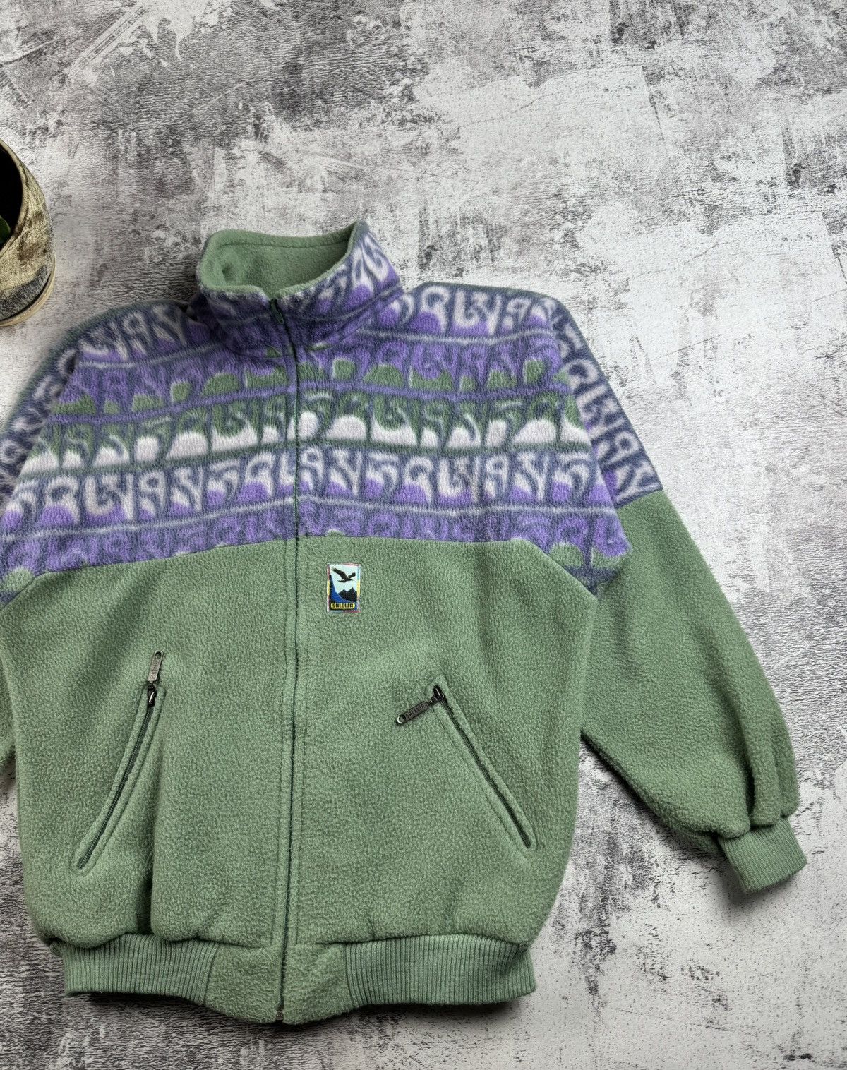 SALEWA Salewa Hiking Green Men’s L Outdoor Retro Polyester Fleece Polarlite Zip Jacket Size US L / EU 52-54 / 3 - 3 Thumbnail
