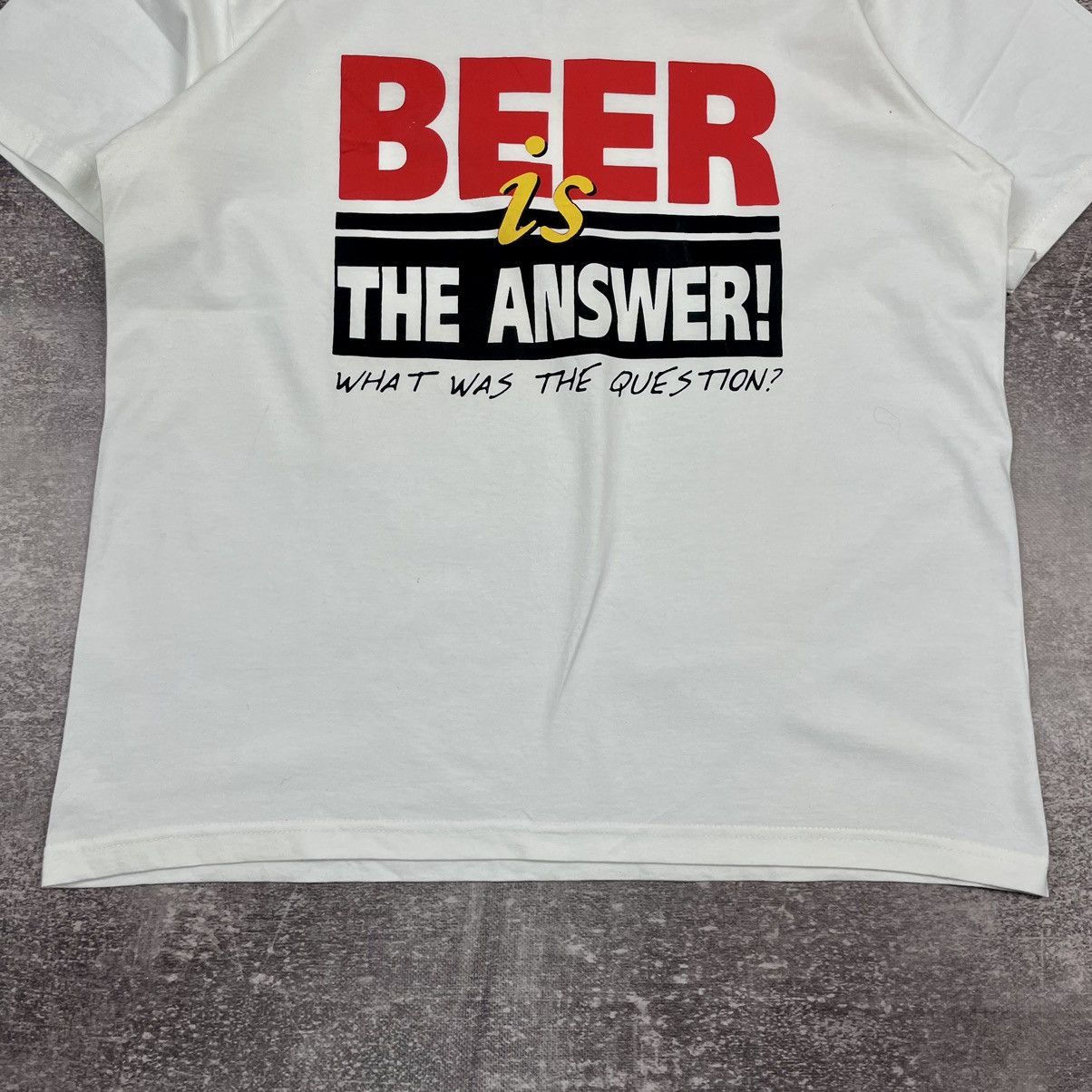 Vintage Vintage JW Beer Is Always The Answer Humor T Shirt Size US L / EU 52-54 / 3 - 3 Thumbnail